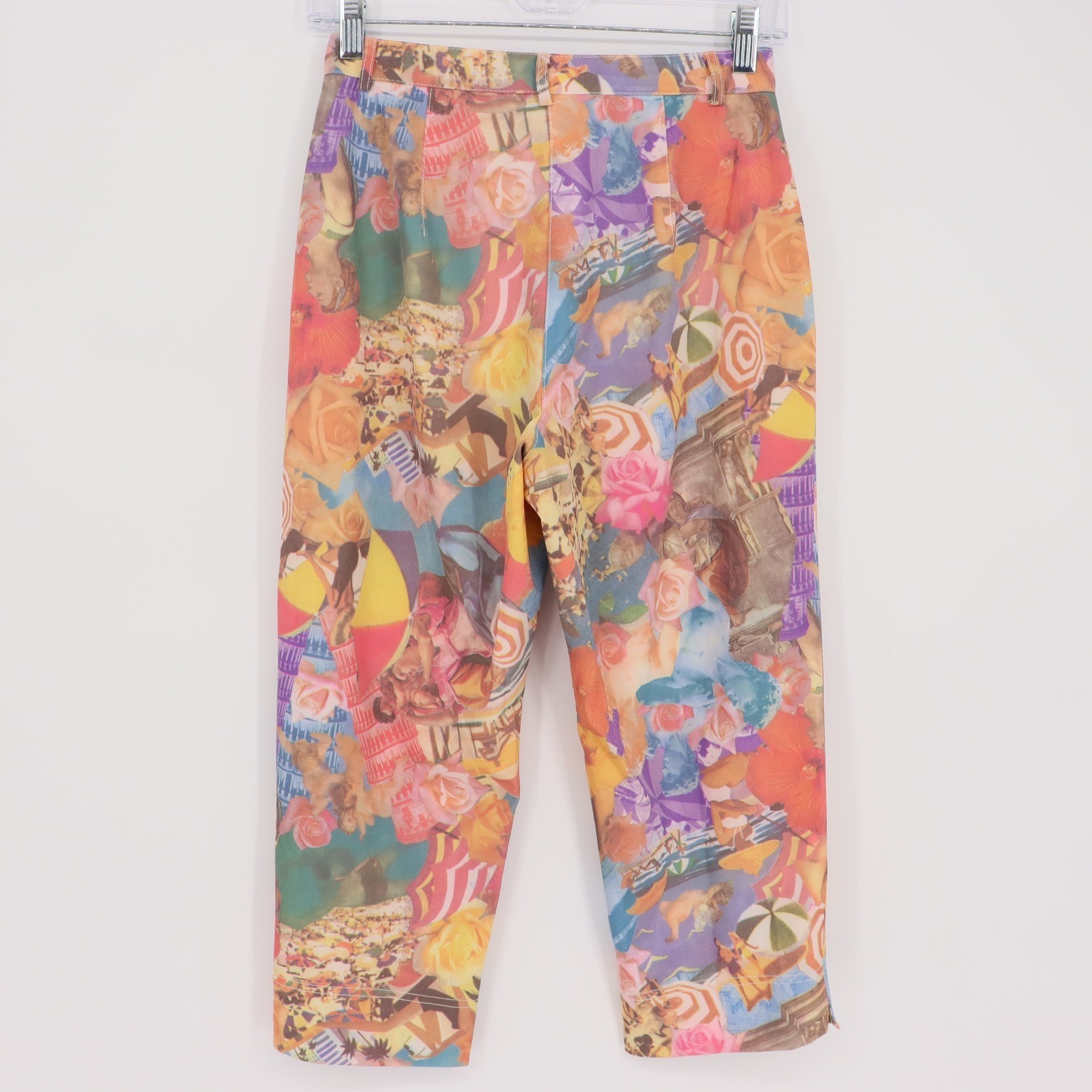 Vintage 90s Renfrew High Waist Art Print Pants Size 2 Eurosummer Retro Festival