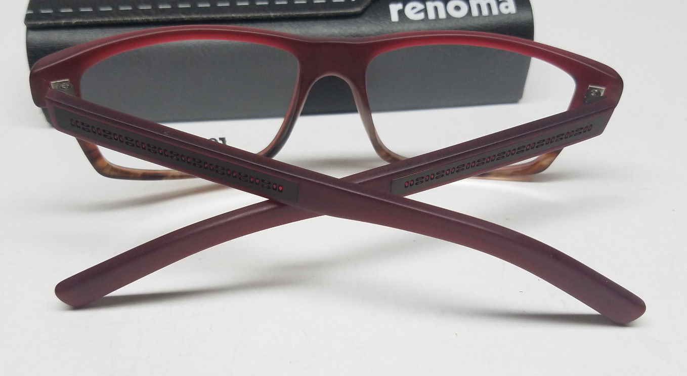 NEW RENOMA Optical Eyeglasses Frames Glasses Red 56-18-138 w Case Unisex R1052