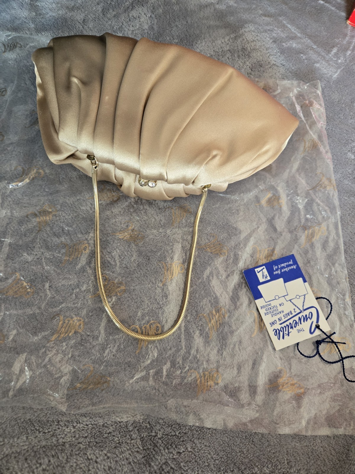 Vintage Hand Clutch From Daytona Champagne Colored