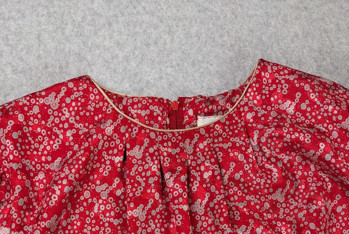 Hal Ferman Vintage Women Red Dress SZ 14 (6-8) Union USA Made Geometric Circles