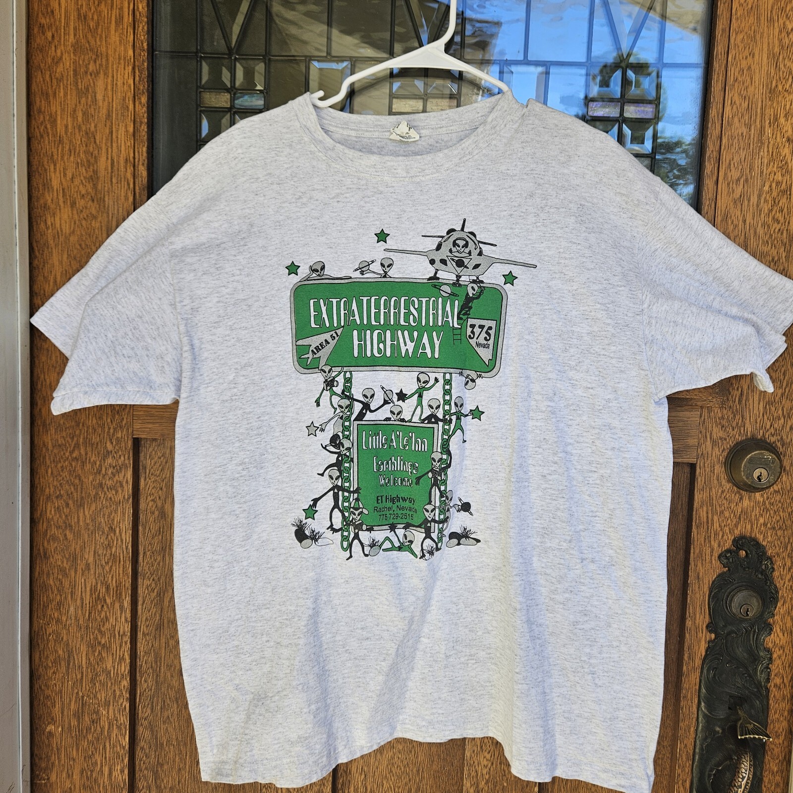 Xl Vtg Extraterrestrial Highway 375 Area 51 Little A’le’Inn UFO T-Shirt Men’s Xl