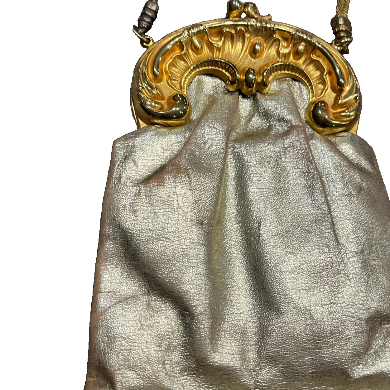 Vintage Rosenfeld Metallic Gold Evening Bag Purse Classic Glam – Made in France