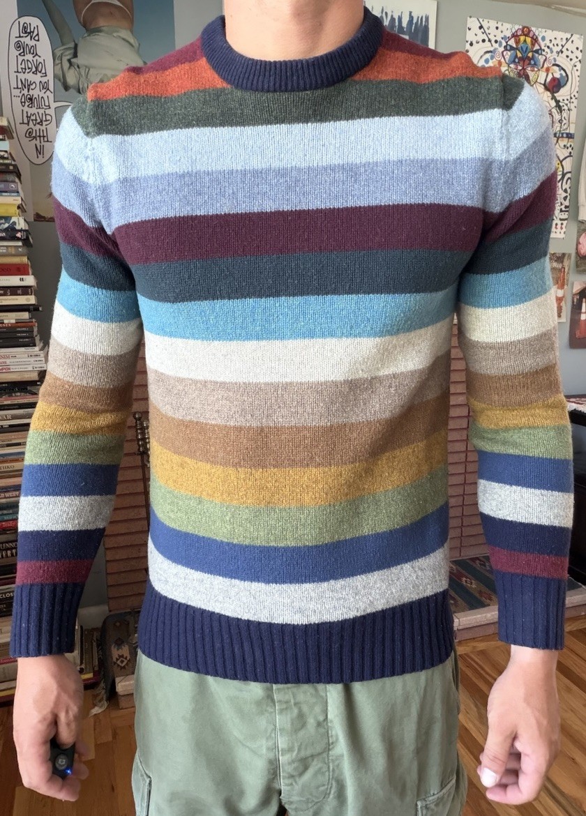 Y2K Gap Striped Wool Sweater Small 2000s