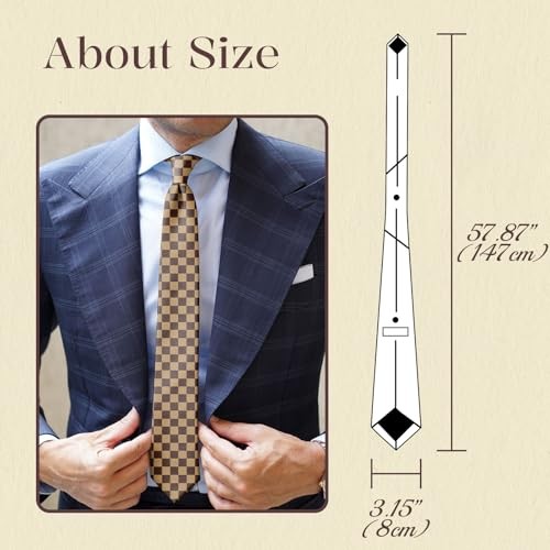 Mens Ties 3.15″ Neckties for Men Cotton Printed Fashion Neck Tie Ae1-checkered