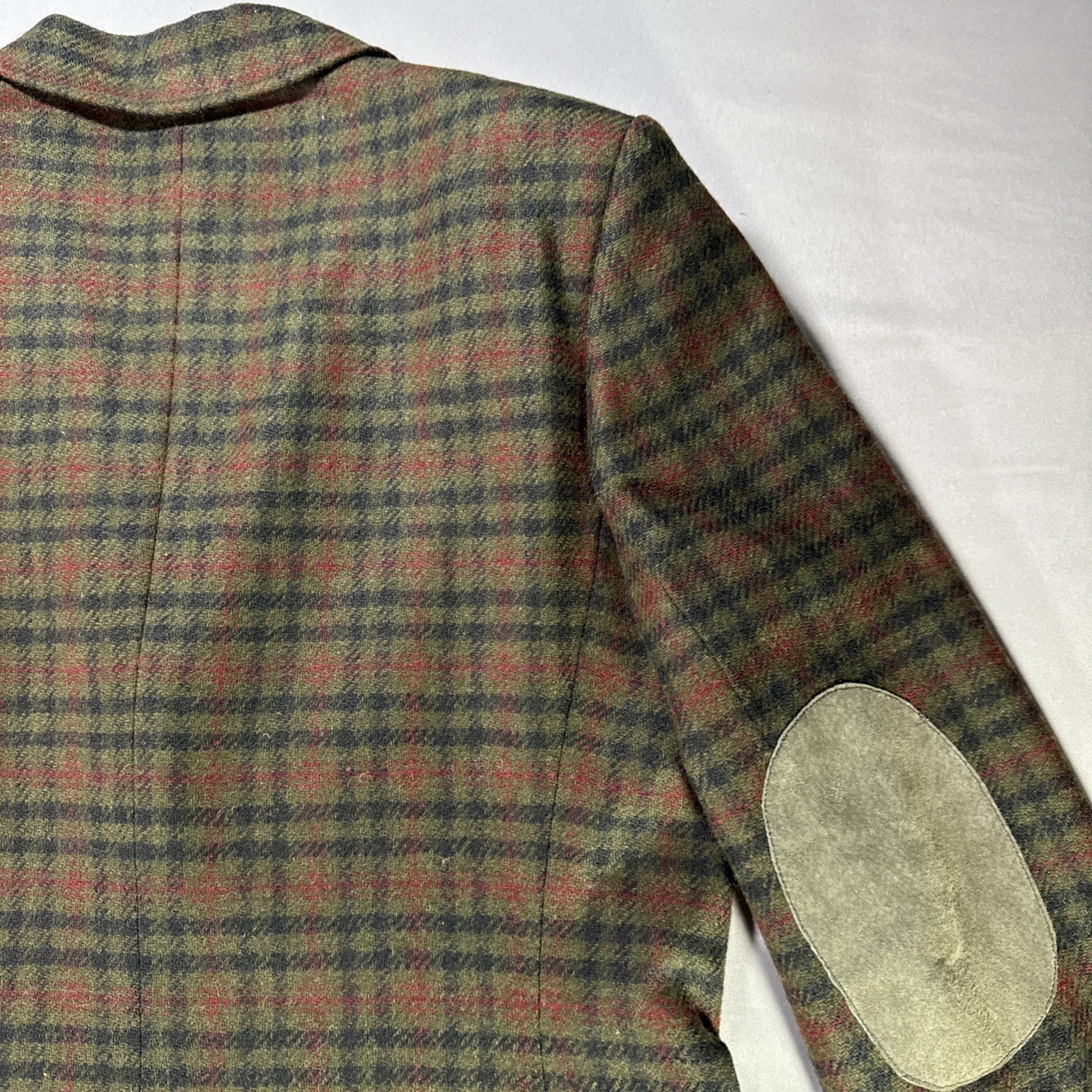 VTG Harve Benard Wool Coat Womens 16 Ukraine Dark Academia Elbow Patches Preppy