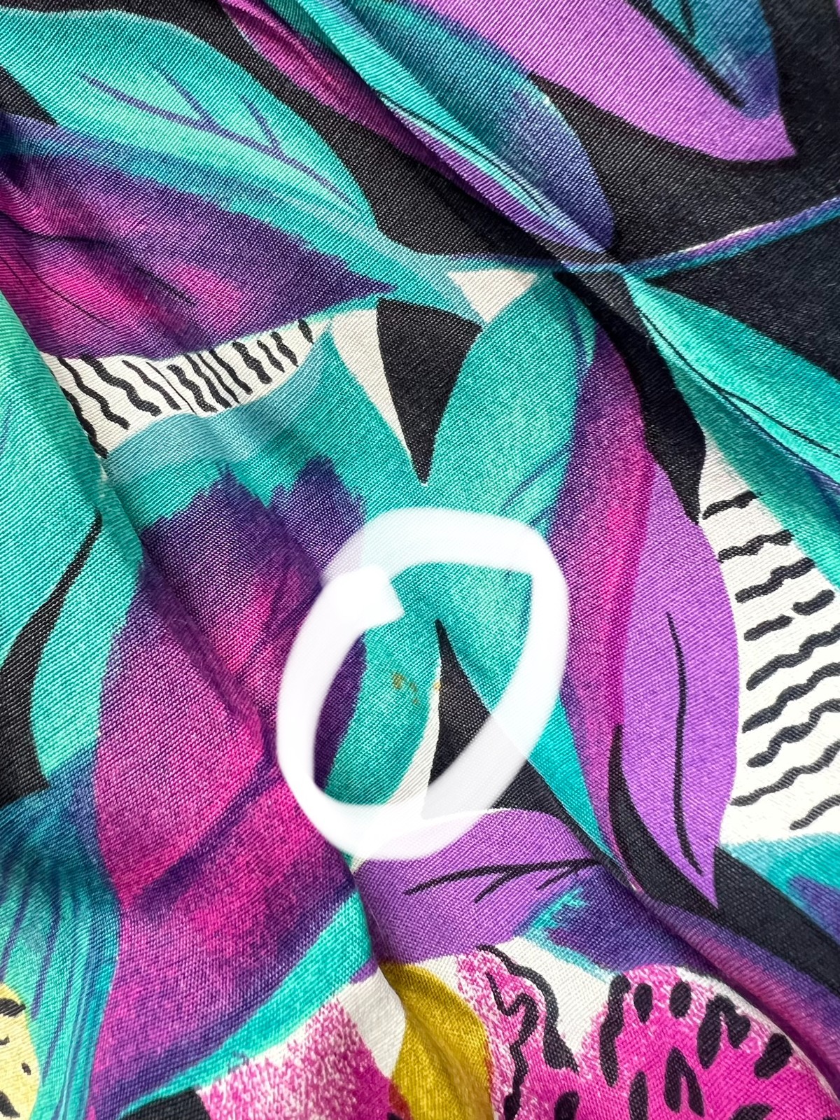 1980s West German Tropical Print Halter Neck Midi Dress Rockabilly 80s Does 50s