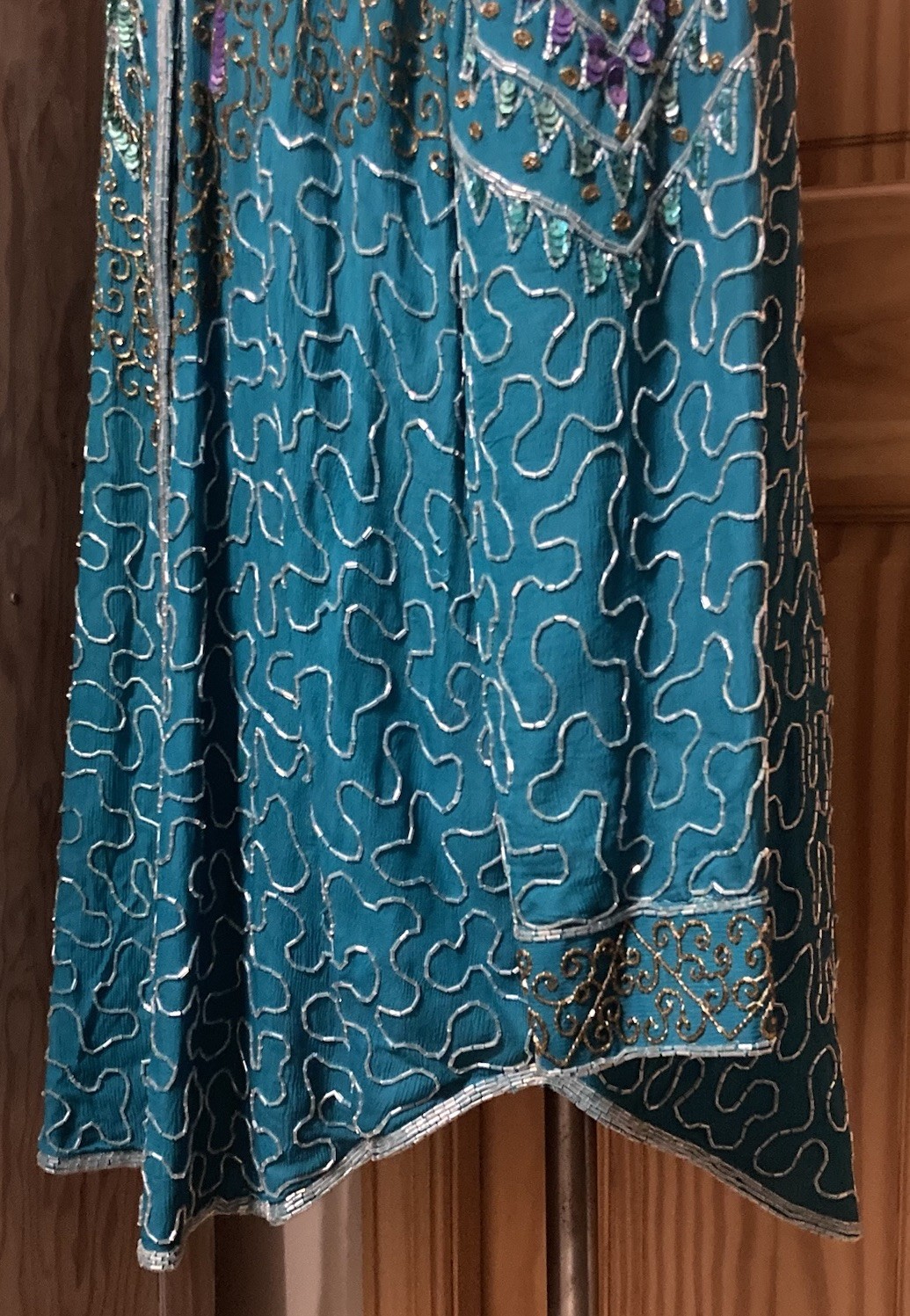 VTG Creative Creations Beaded Sequin Floral Deco Glamour Shirt Jacket – AS IS