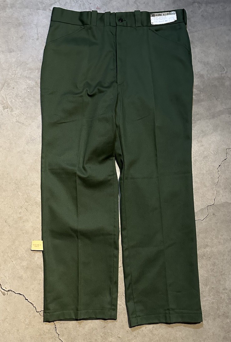 Vintage Sears 70s Work N Leisure Green Perma Prest Pants 38×30 NWT