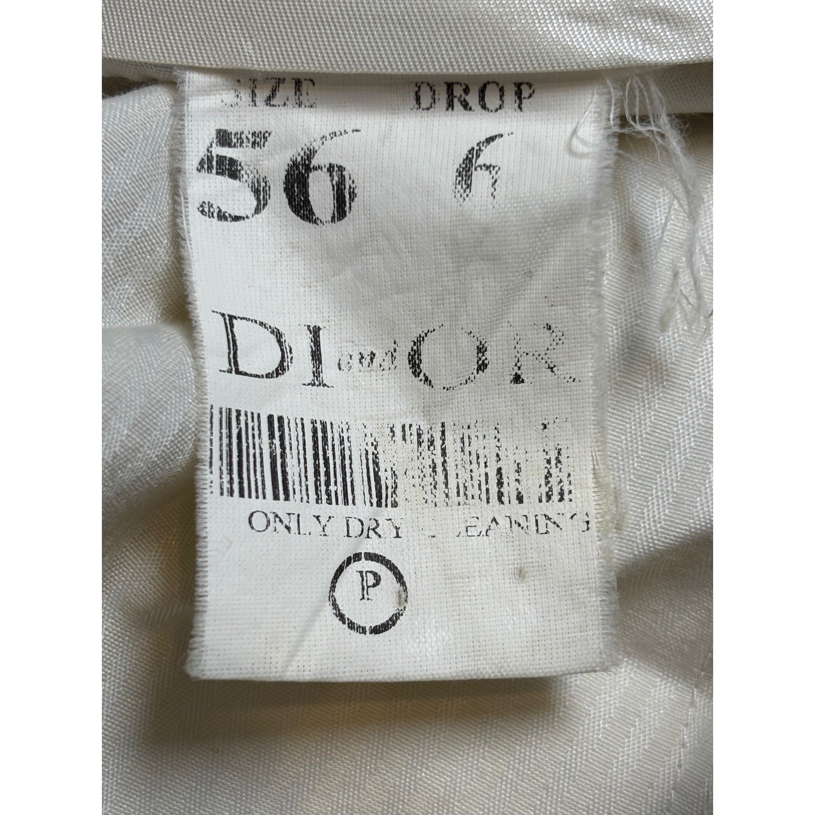 Christian Dior linen blend pants Mens 41×30 tan white striped