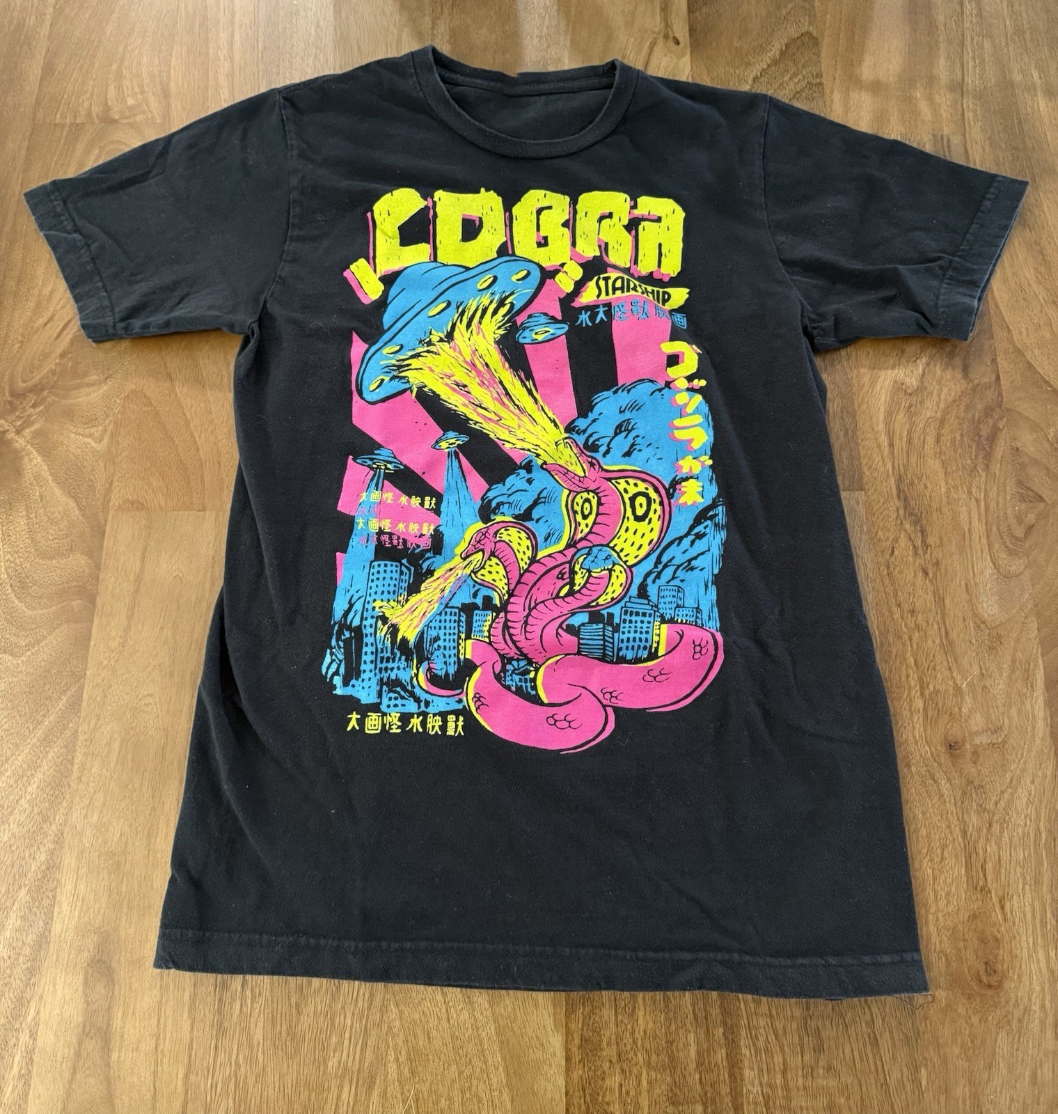 Vintage Cobra Starship Band Fire UFO T-shirt Short All Size S to 5XL 1B275