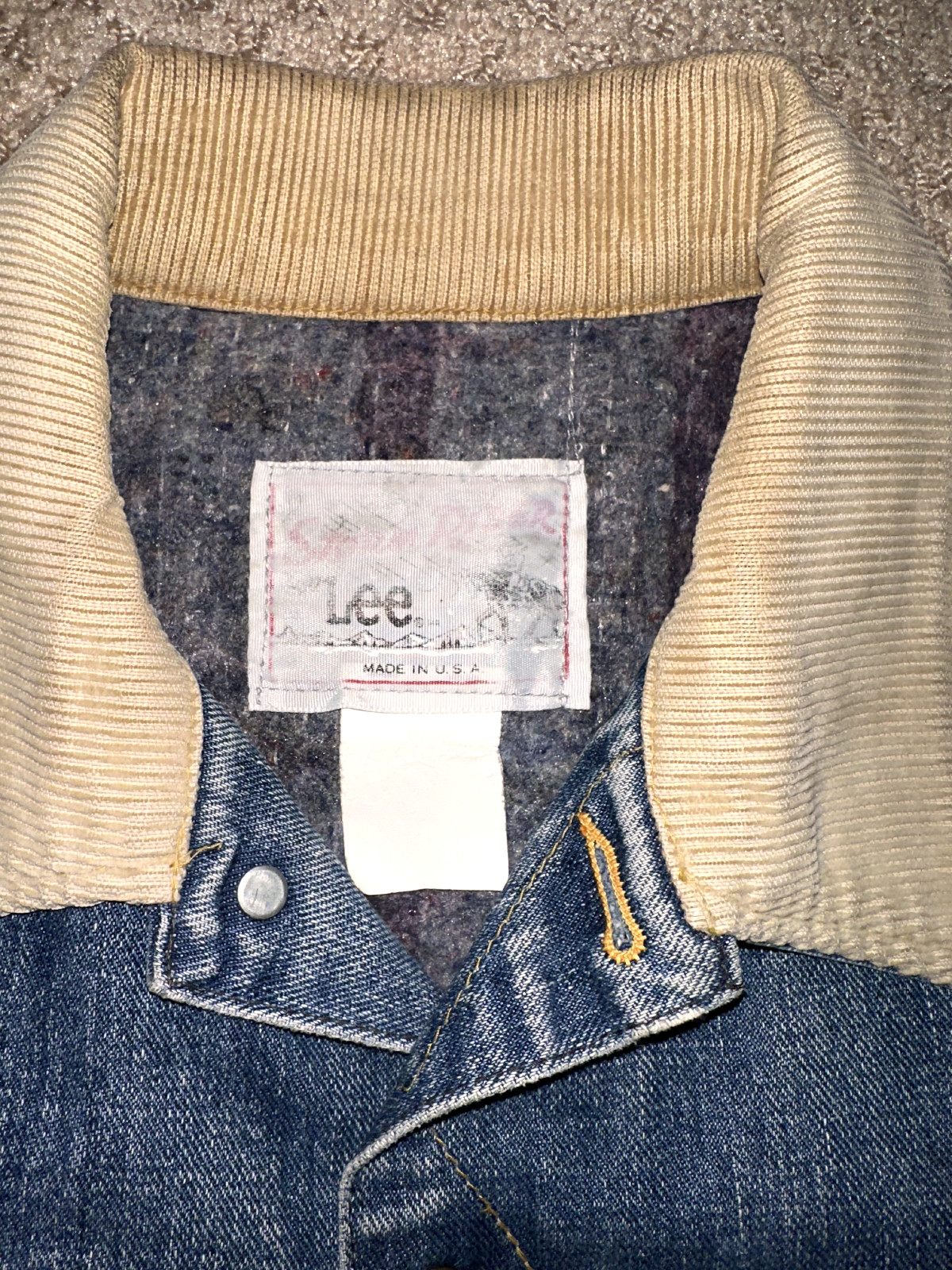 Vintage LEE STORM RIDER Denim Jacket Mens M True Vintage Blanket Lined 1970s USA