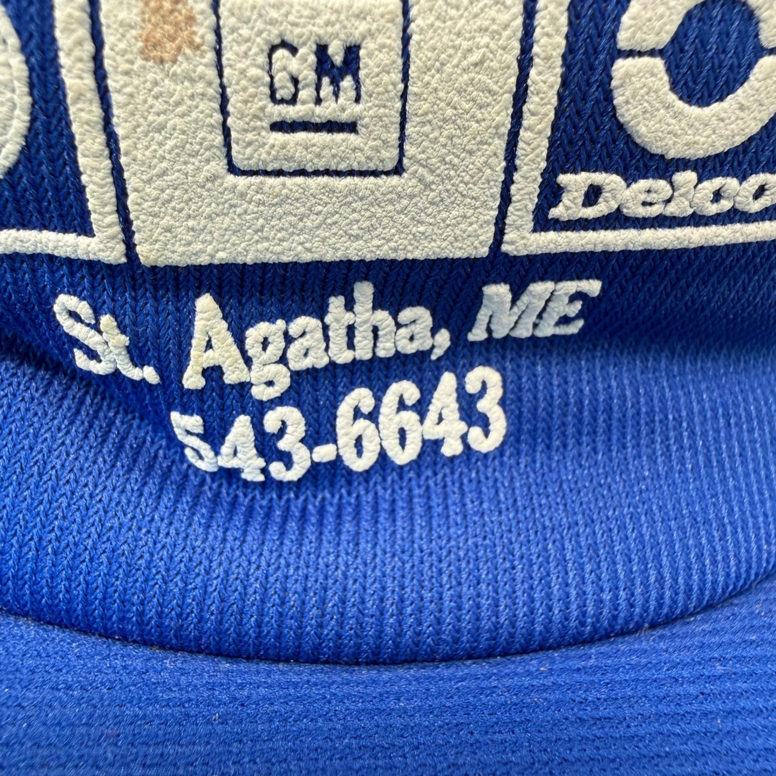 VTG Gerard & Sons Car Care GM AC Delco Trucker Hat Blue Snapback St Agatha Maine