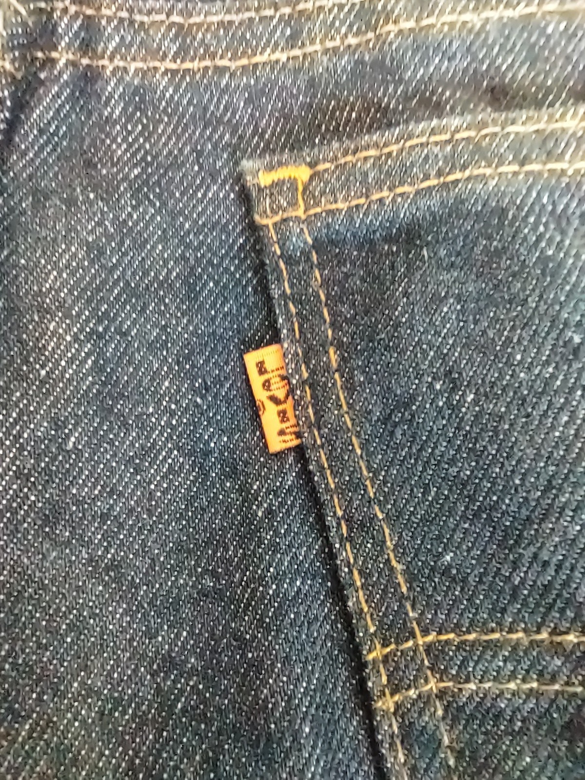 Levi’s Vintage 517 Orange Tab Bootcut Denim Jeans 33 x 32 Made in USA Indigo