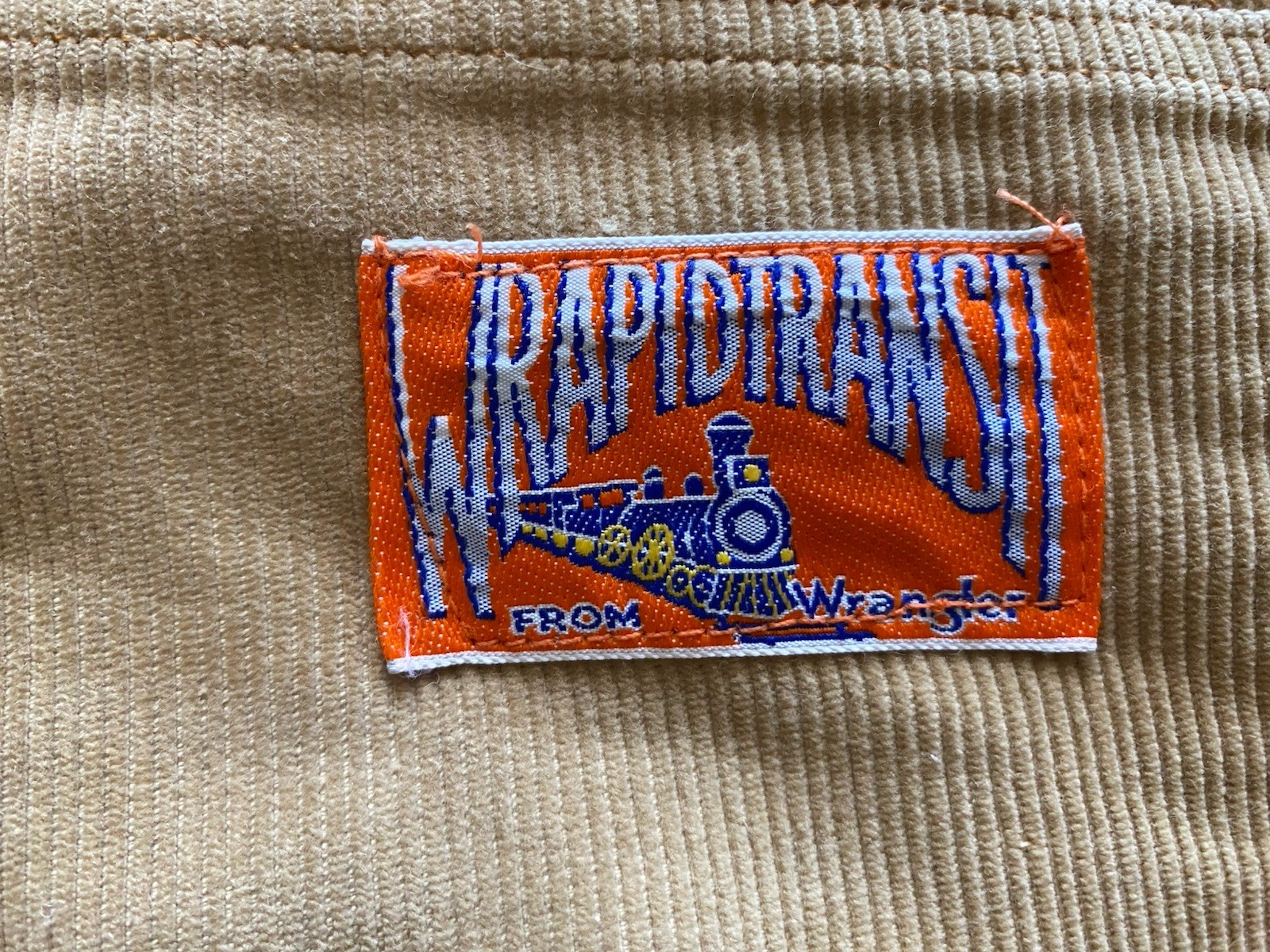Vintage Corduroy Bell Bottom Pants Wrangler Wrapid Transit Measures 34X30.5