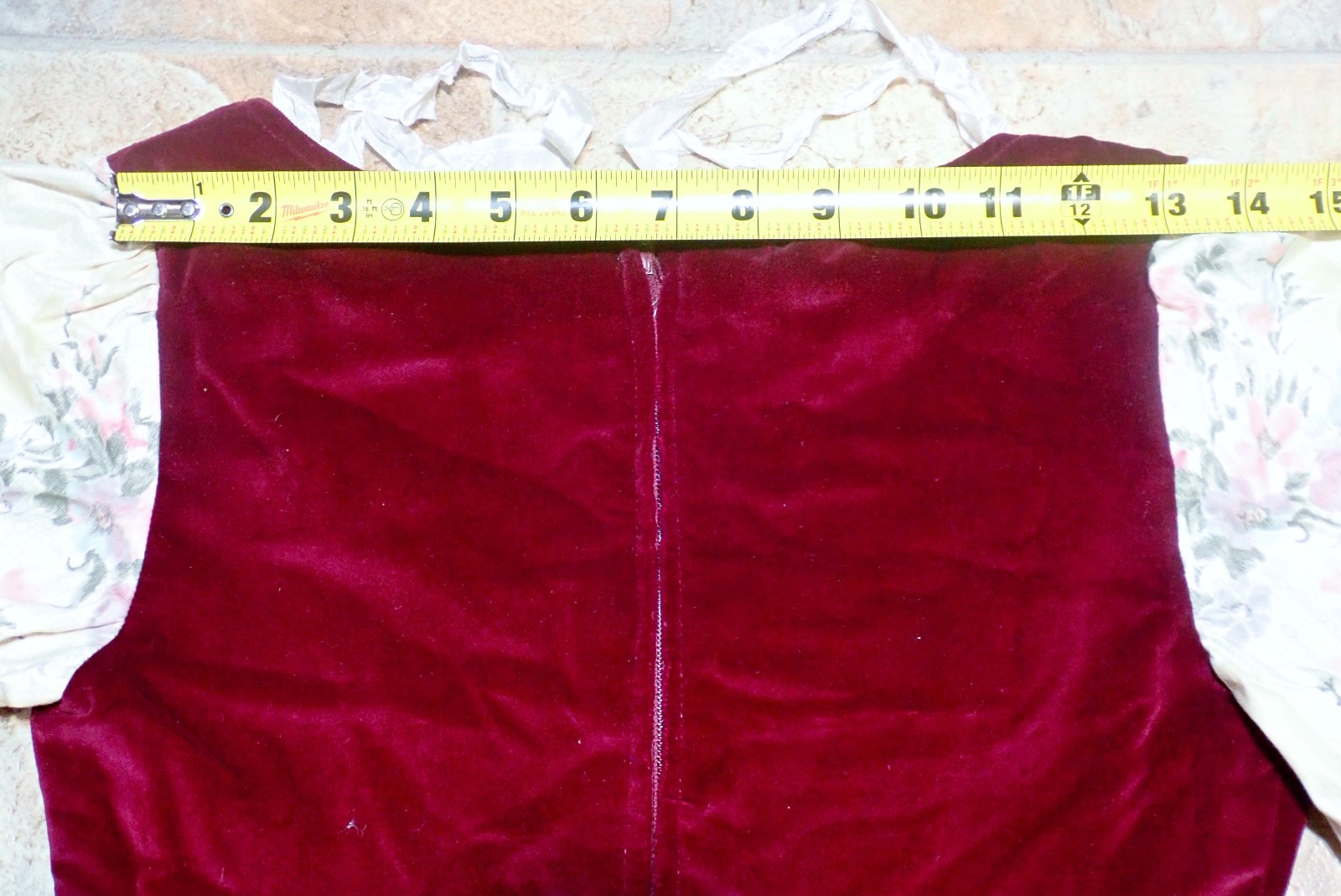 Vintage 70s ACT I New York Boho Prairie Dress Velvet Corset Calico Floral XXS/XS