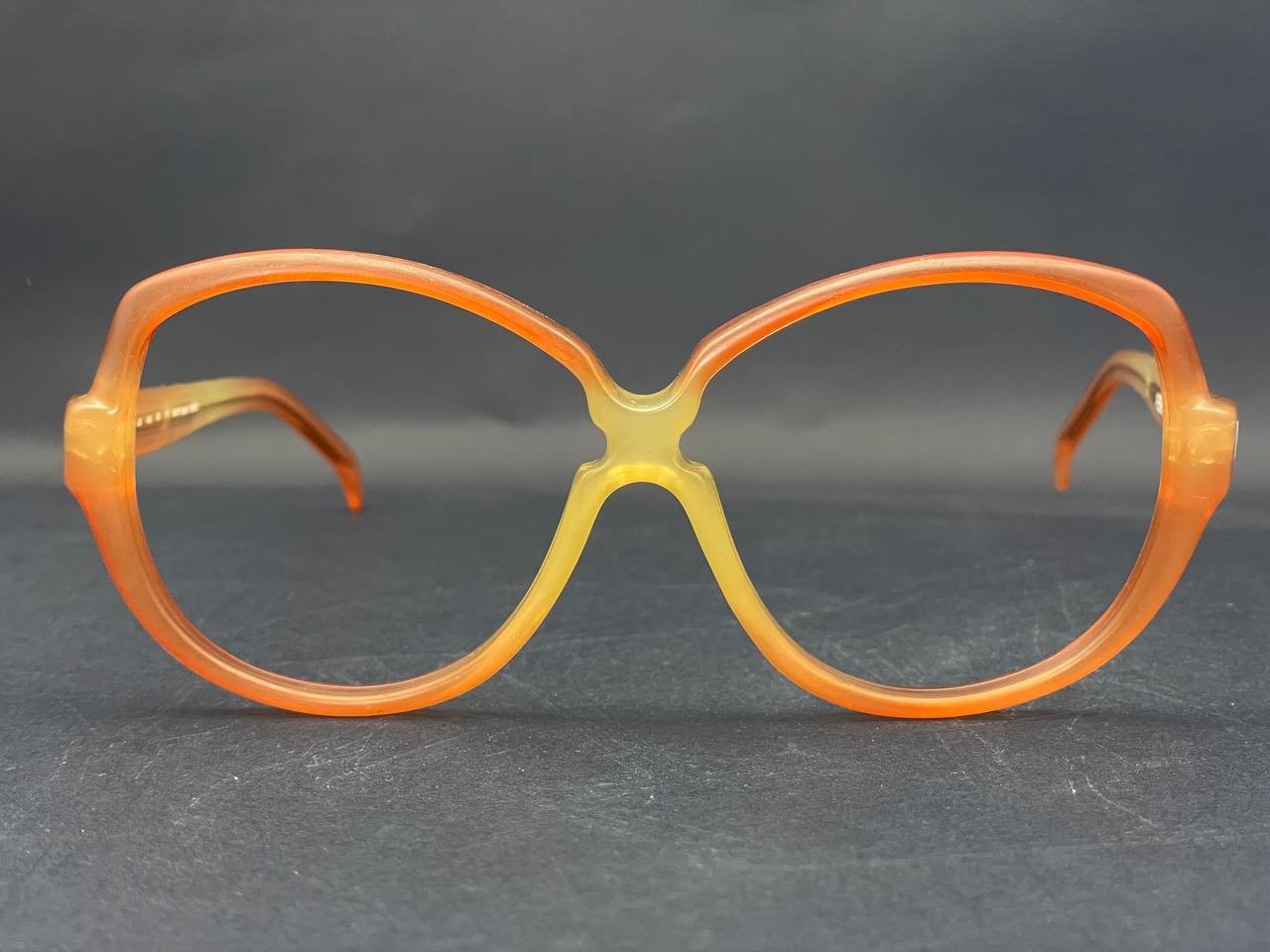 Vintage Alberto Capraro 2705 Optyl Eyeglasses Orange Oversized France Rare