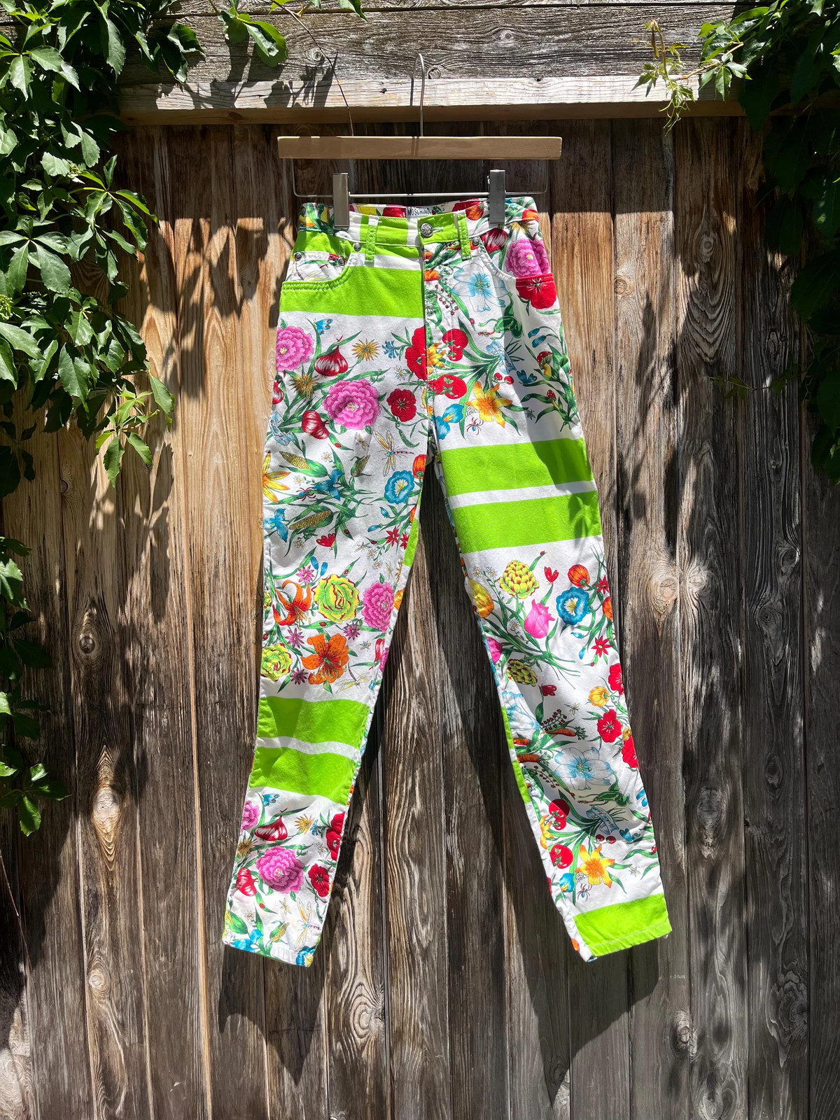 MOSCHINO Jeans Vintage 1990s All-Over Botanic Print Pants