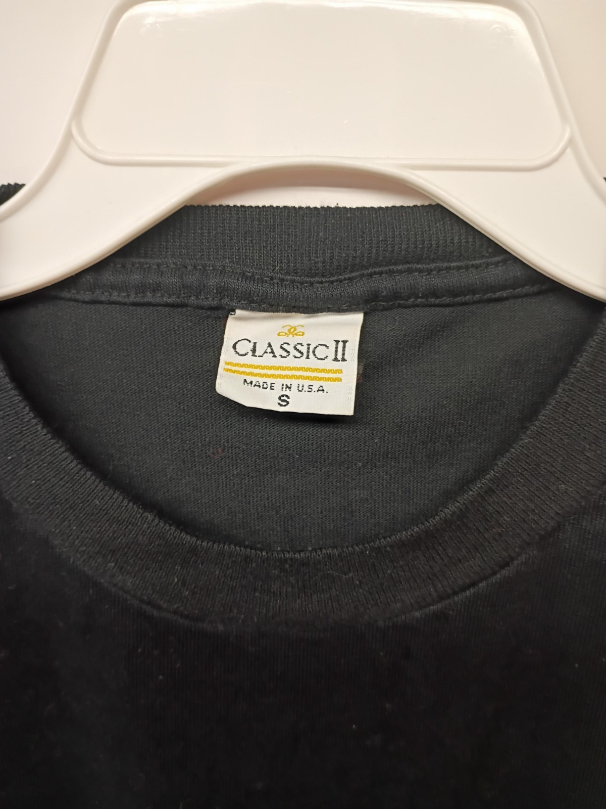 Classic II Men’s Black Crew Neck Pocket T-Shirt Short Sleeve Single Stitch SZ S