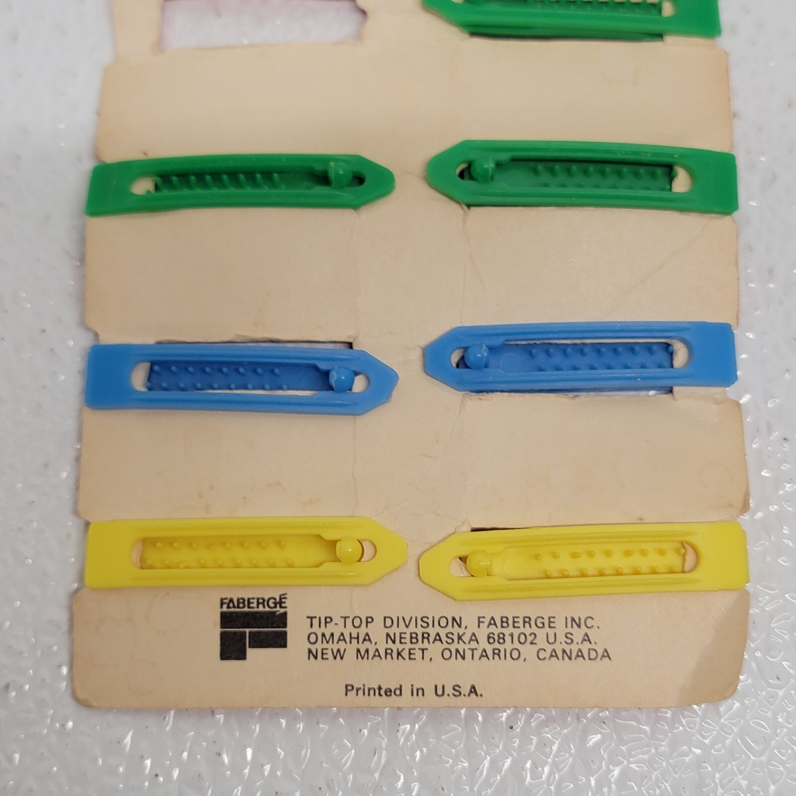 Vintage Tip – Top Little Miss Plastic Barrettes Multicolor – Original Package