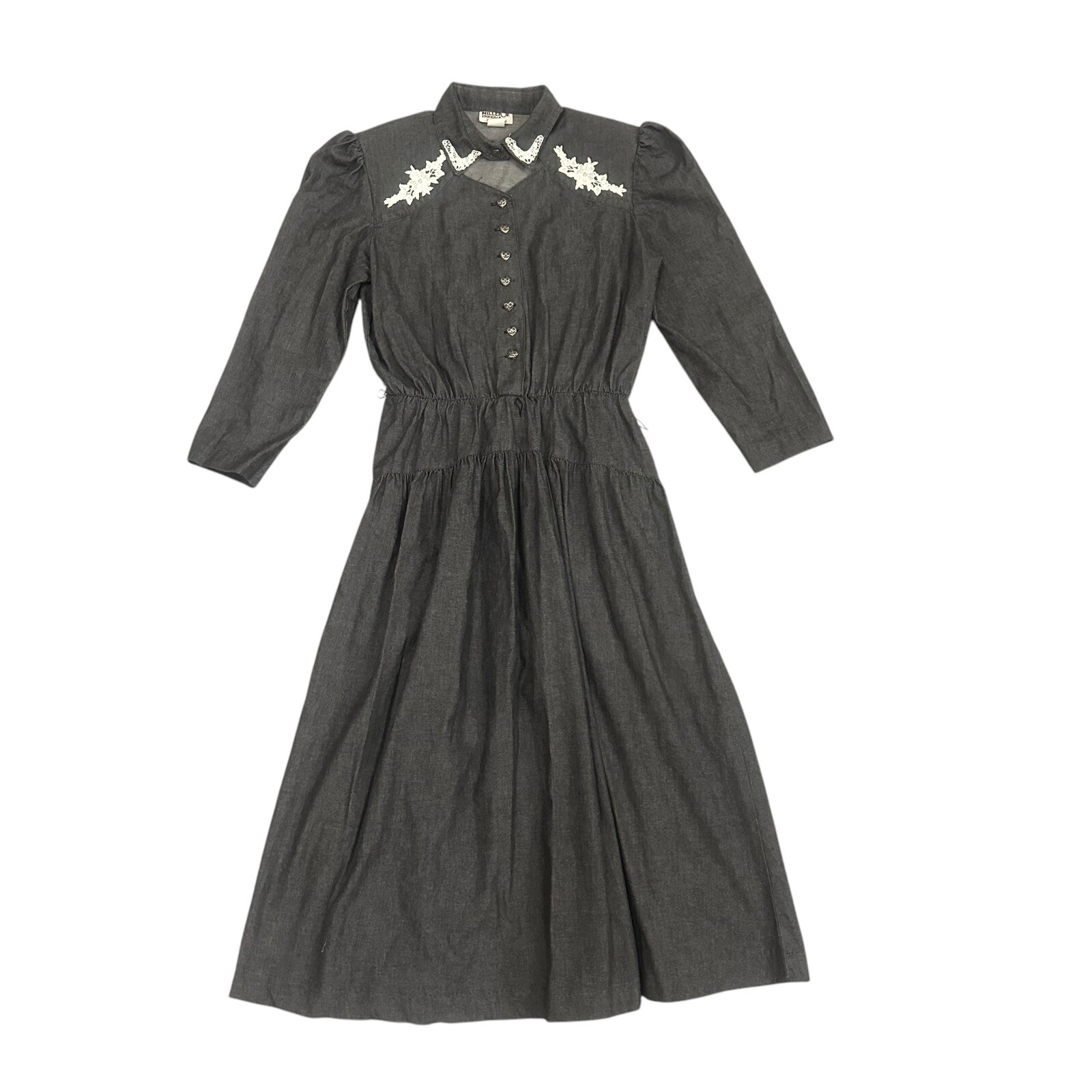Vintage Miller Stockman Maxi Dress Western Lace Women’s 13/14 Made In USA