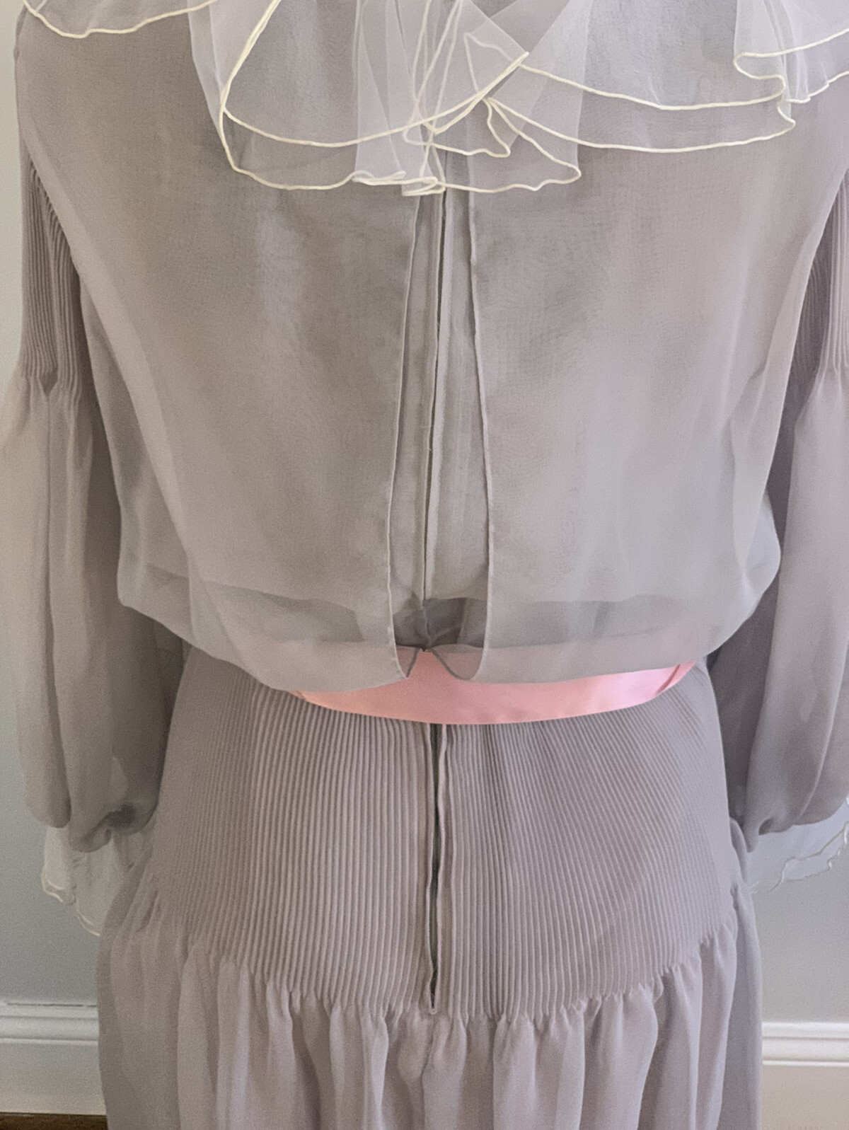 Vintage The Gilberts for Tally Chiffon Prairie Dress Secretary Librarian Tags