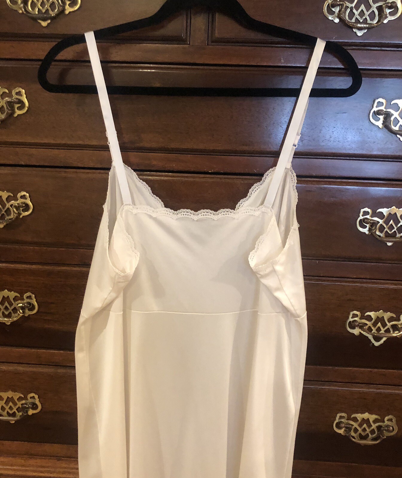 Size 40 30 VINTAGE SHADOWLINE SLIP DRESS LINGERIE IVORY
