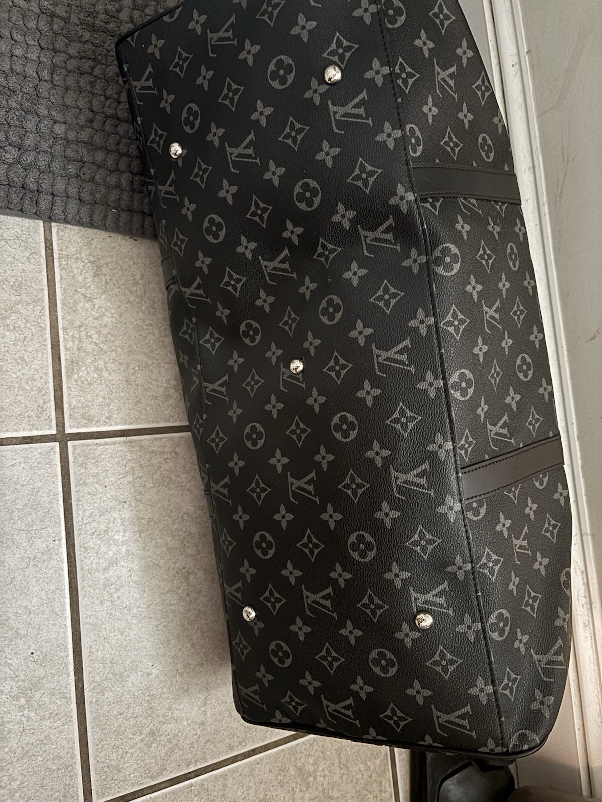 Louis Vuitton Keepall Bandouliere 45 Monogram Eclipse Bag Read Disc. Fast Ship !