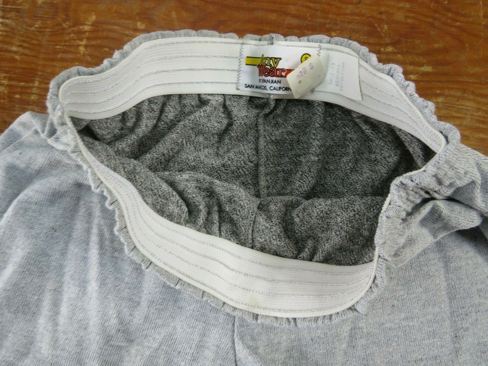 Vintage NOS 70’s Any Wear by Spanjian gym running Shorts Youth Sizing Grey
