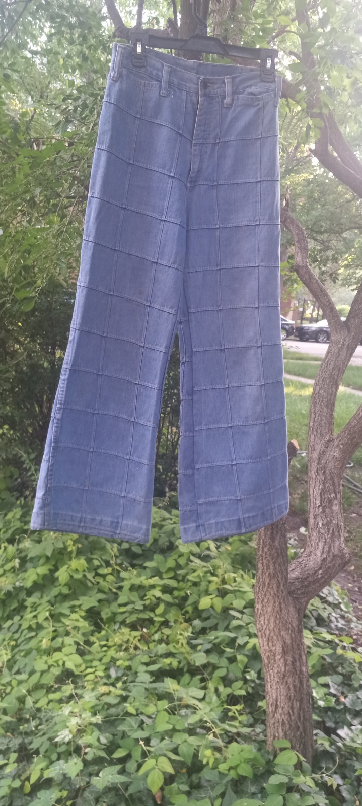 Vintage 70s Patchwork Flare Jeans Unbranded