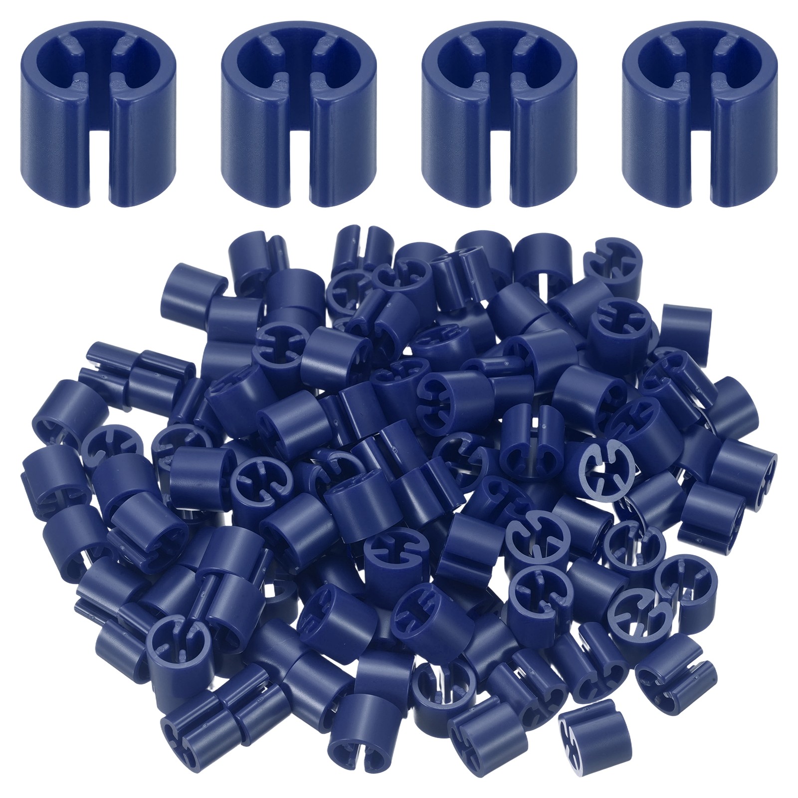 120Pcs Hanger Size Markers, Fit 3-5mm Rod Hanger Tags Organization, Dark Blue