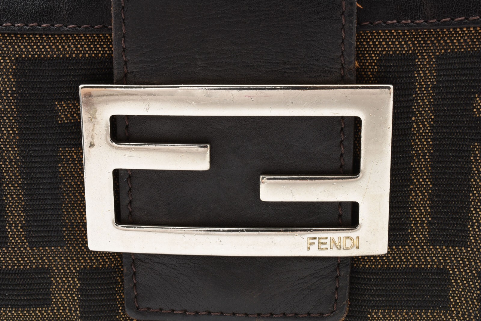 FENDI Bifold Wallet Zucca Zuccino Brown Canvas Authentic [ Rank B ] Japan #H211