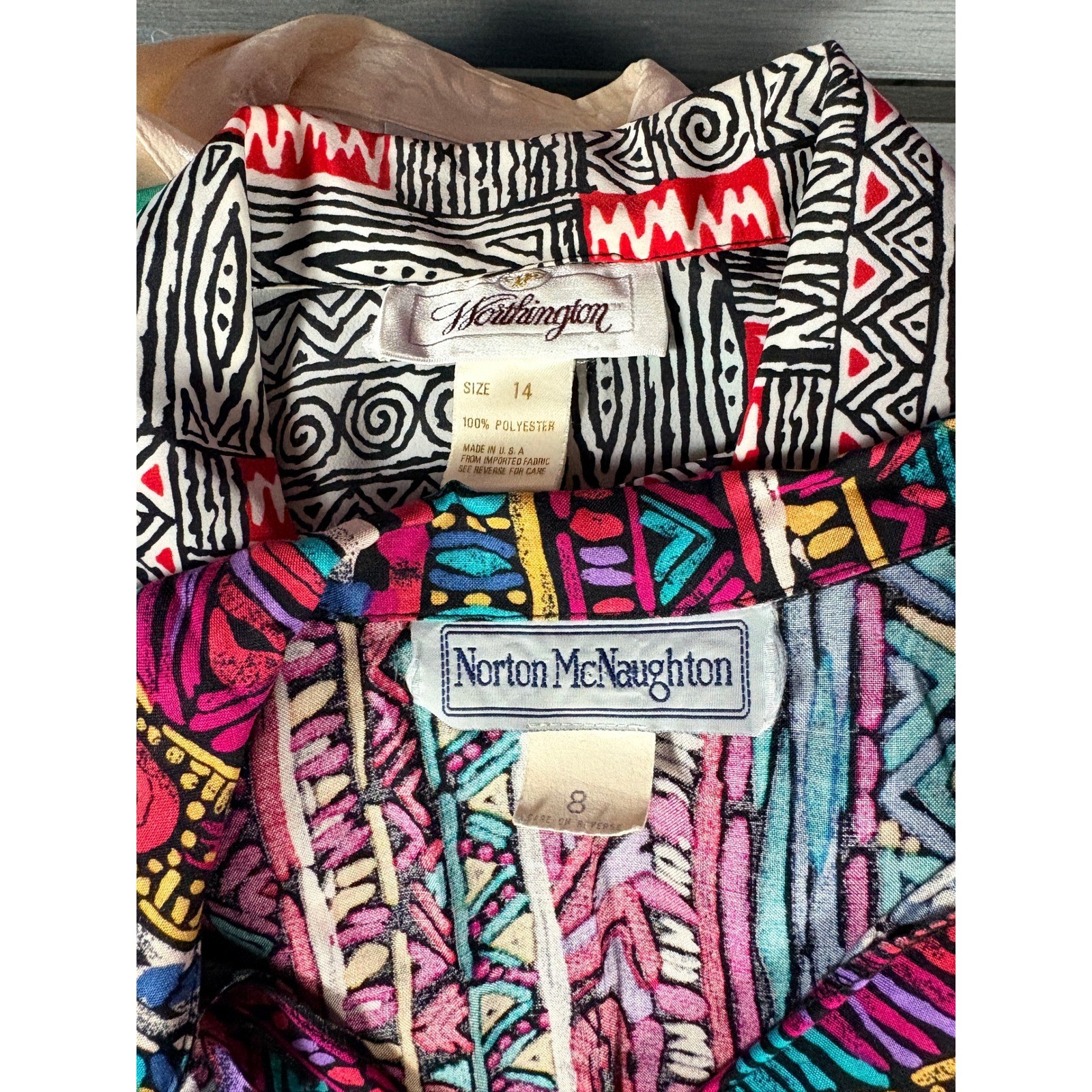 Vintage 80s 90s Women Blouse LOT 50 Colorblock Floral Geometric Baroque RESELLER