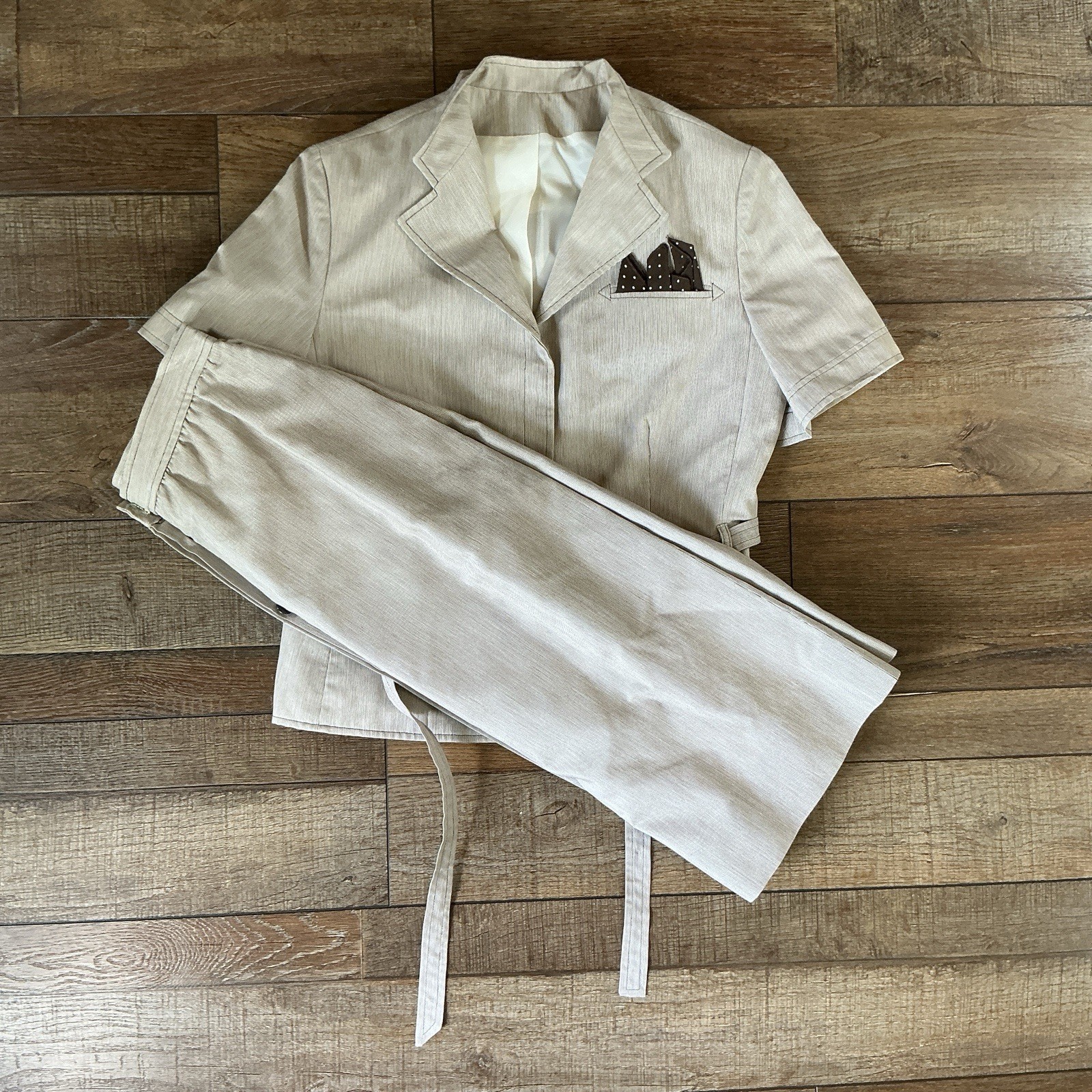 VTG Devon Hall Robert Paul Taboh 2pc Suit Set Blazer Skirt Size 10 USA Made 15D9