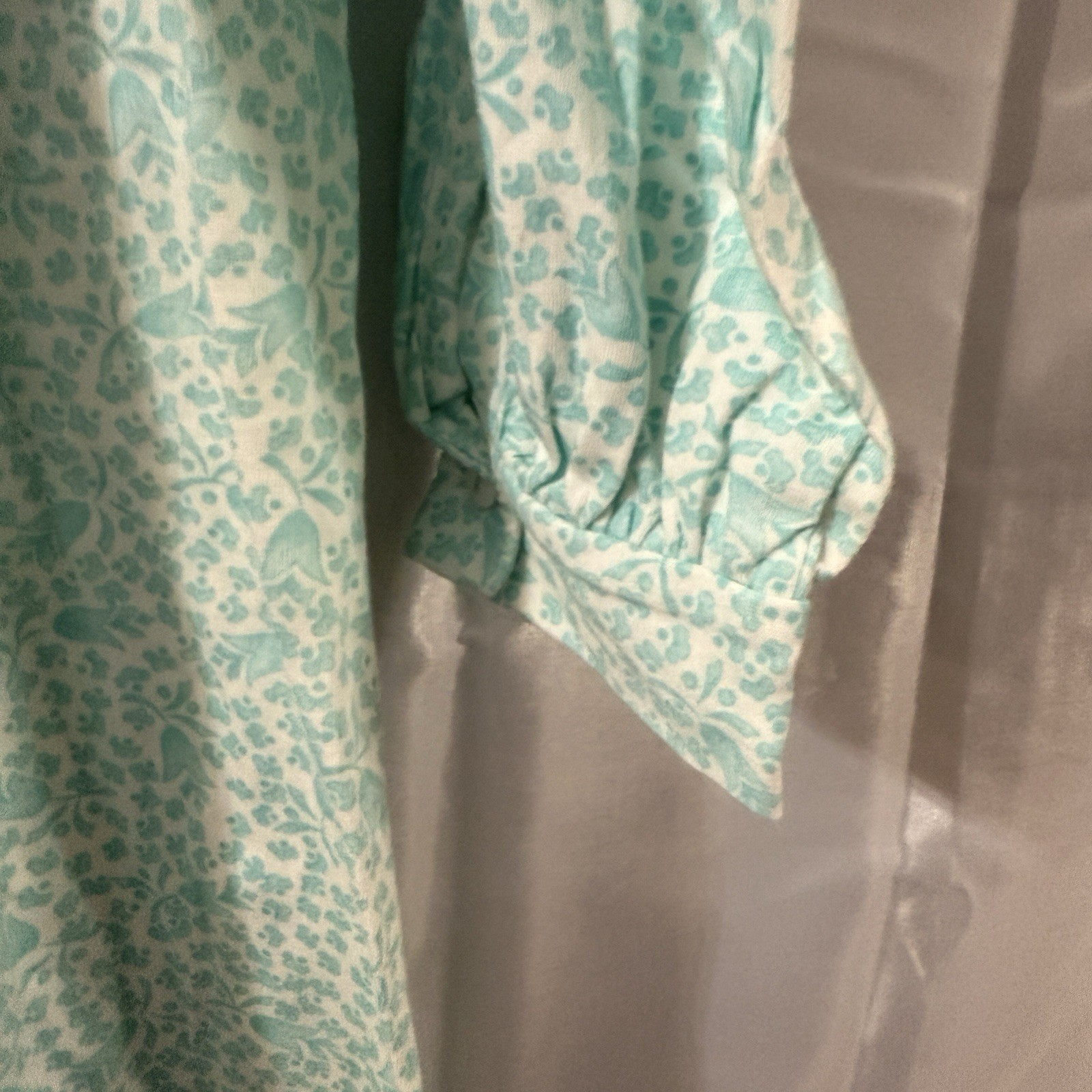 Vintage Modest Nightgown XL 44/46 So Soft Long Baumwolle Open Back Hospital Pjs
