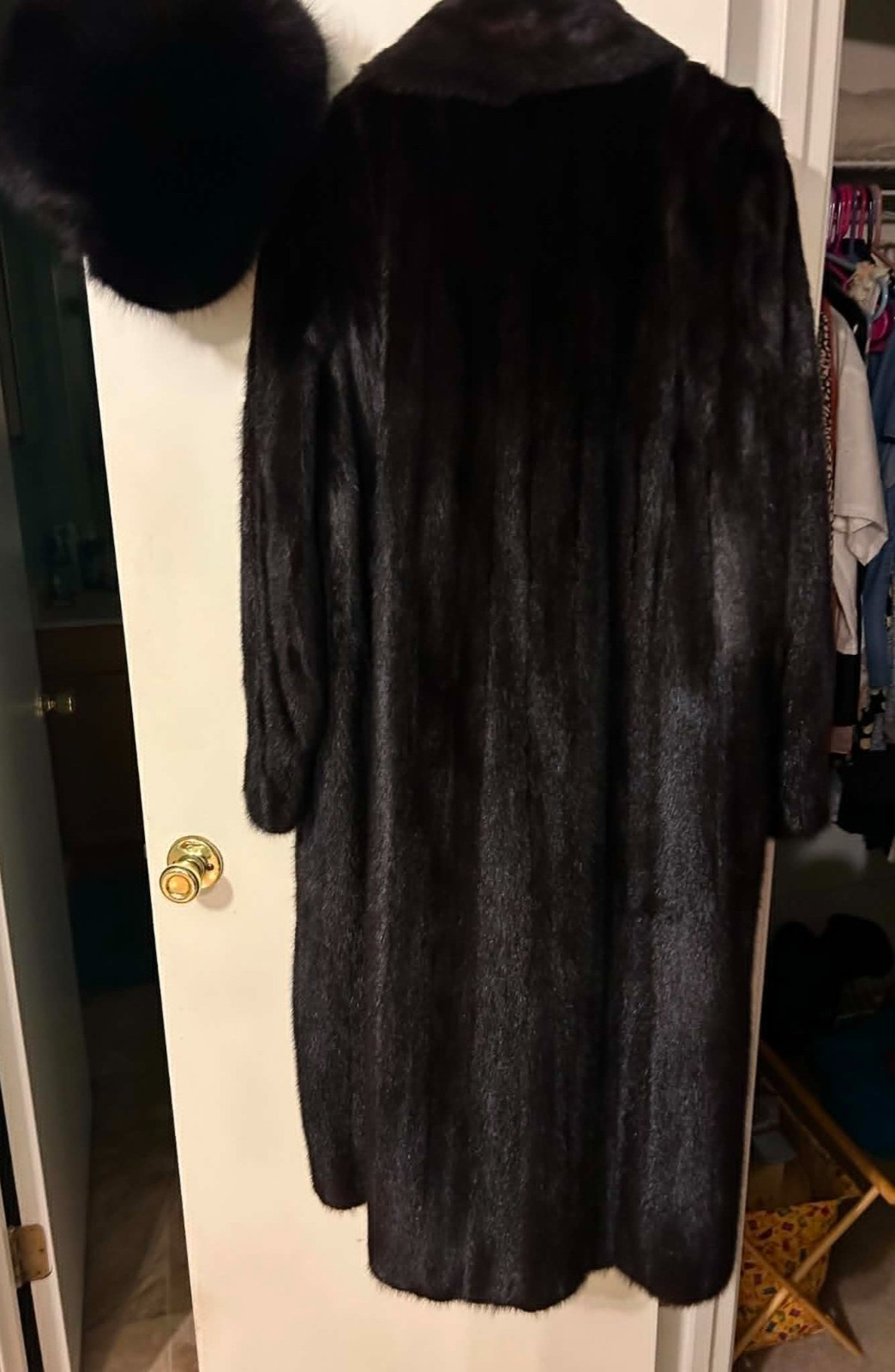 Vintage Full Length Dark Ranch Mink Fur Coat