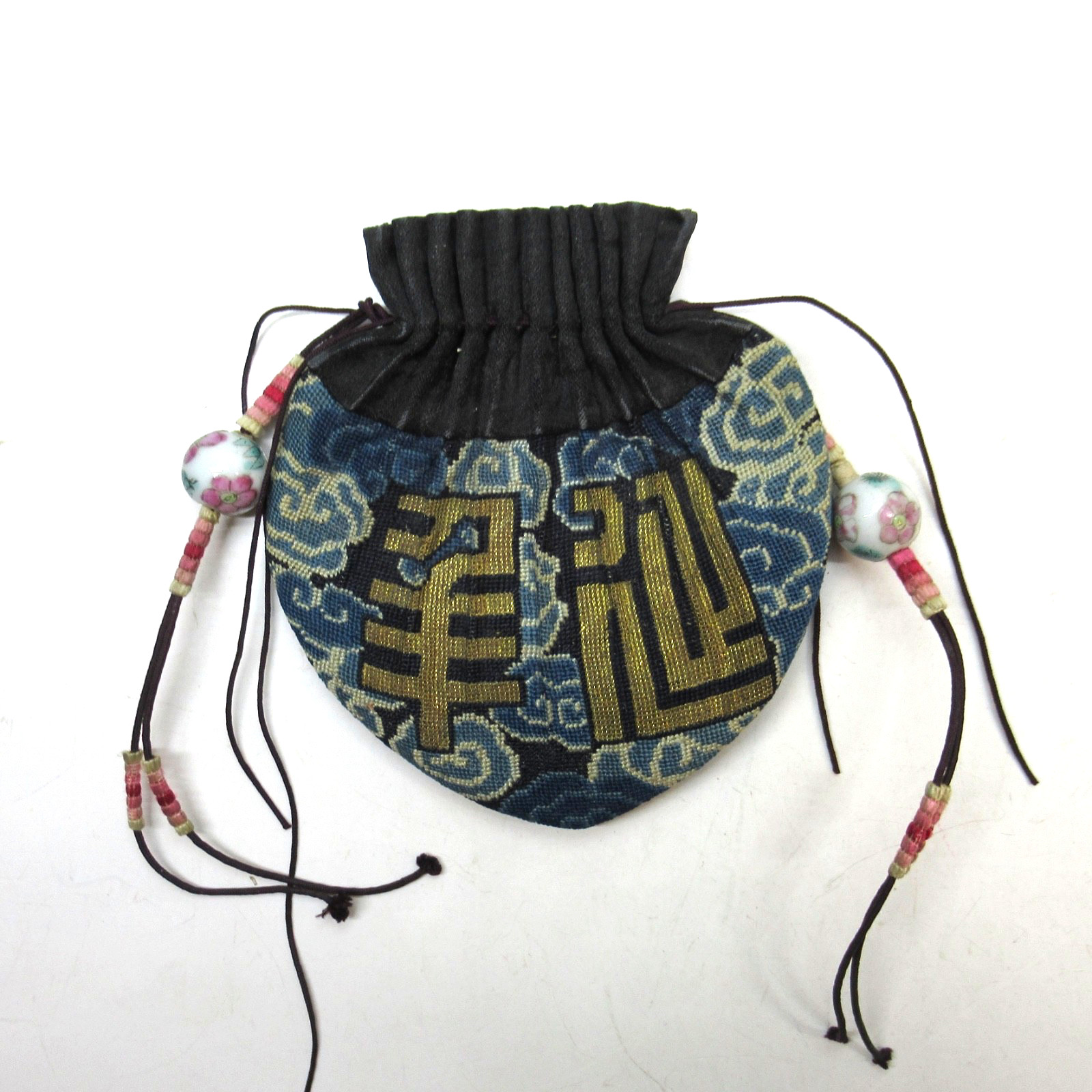 Antique Vintage Chinese Embroidered Scent Purse SELLER PAYS US TARIFFS