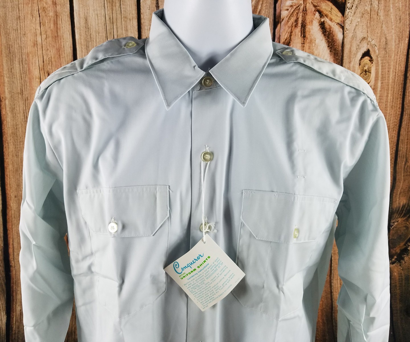 Uniform Shirt Military Union Made Custom Savannah Georgia 1967 NOS Med L Vintage