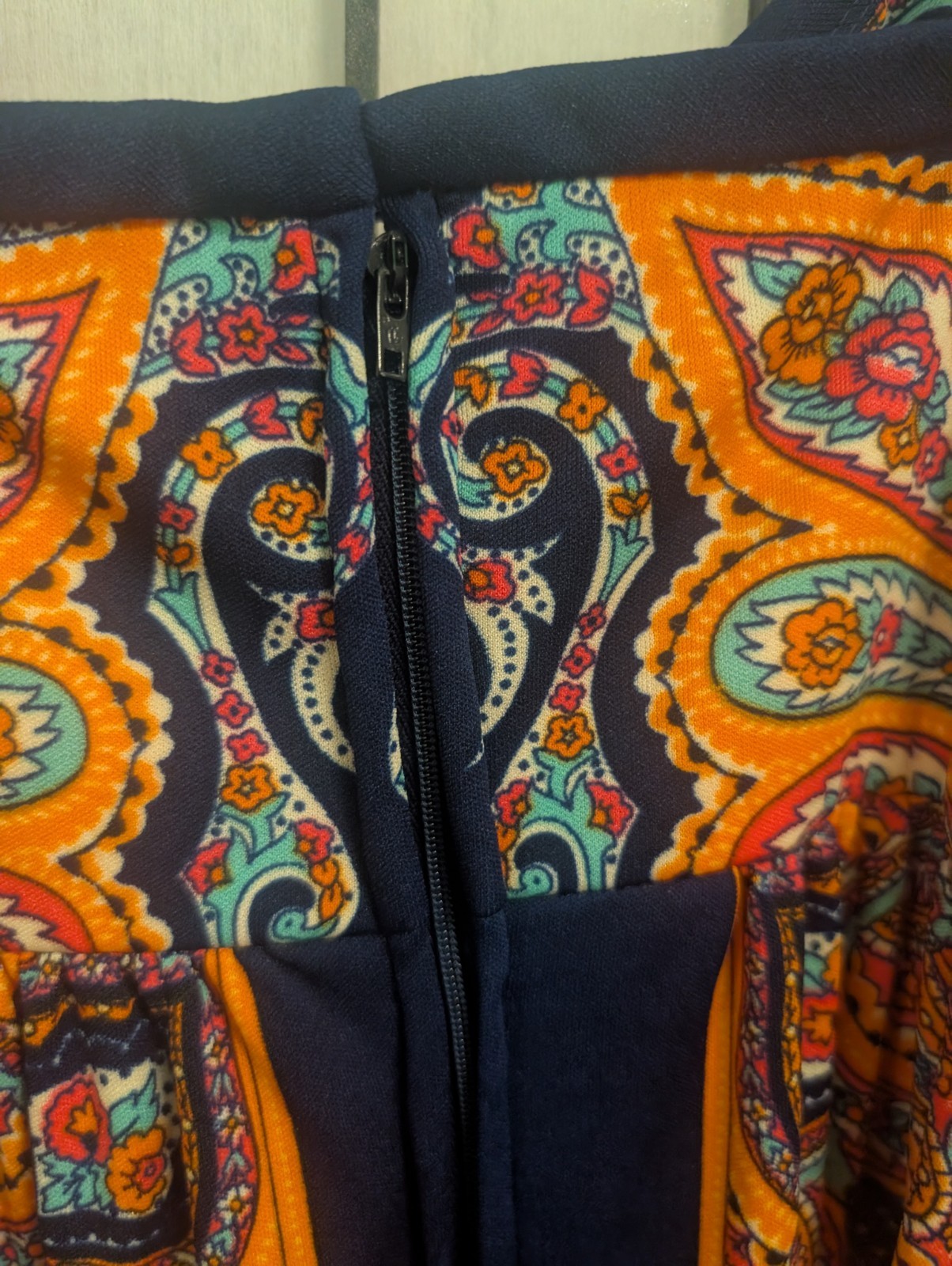 Vintage J Harlan 70s Maxi Dress Empire Waist Size M-L Psychedelic sundress boho