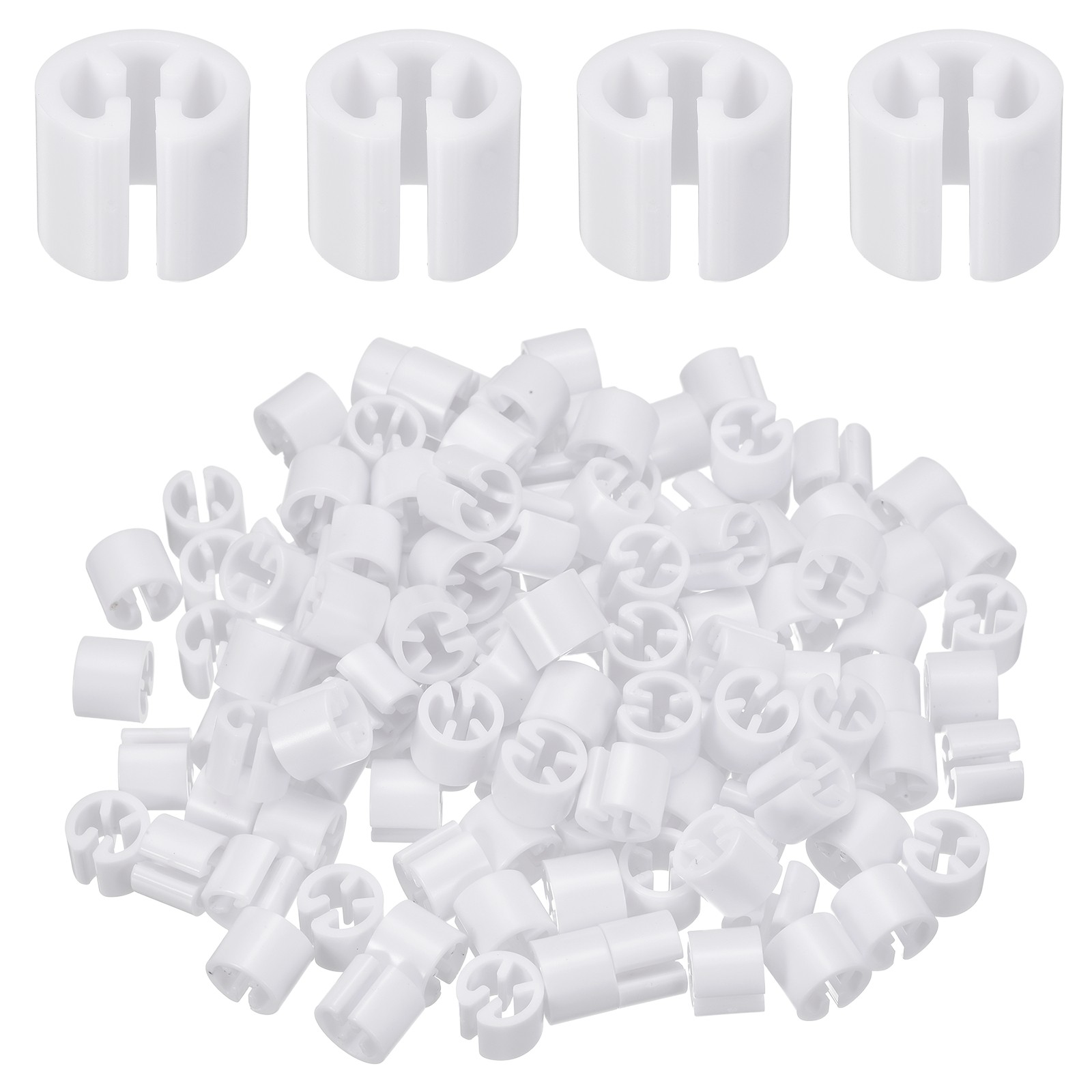 120Pcs Hanger Size Markers, Fit 3-5mm Rod Hanger Tags for Organization, White