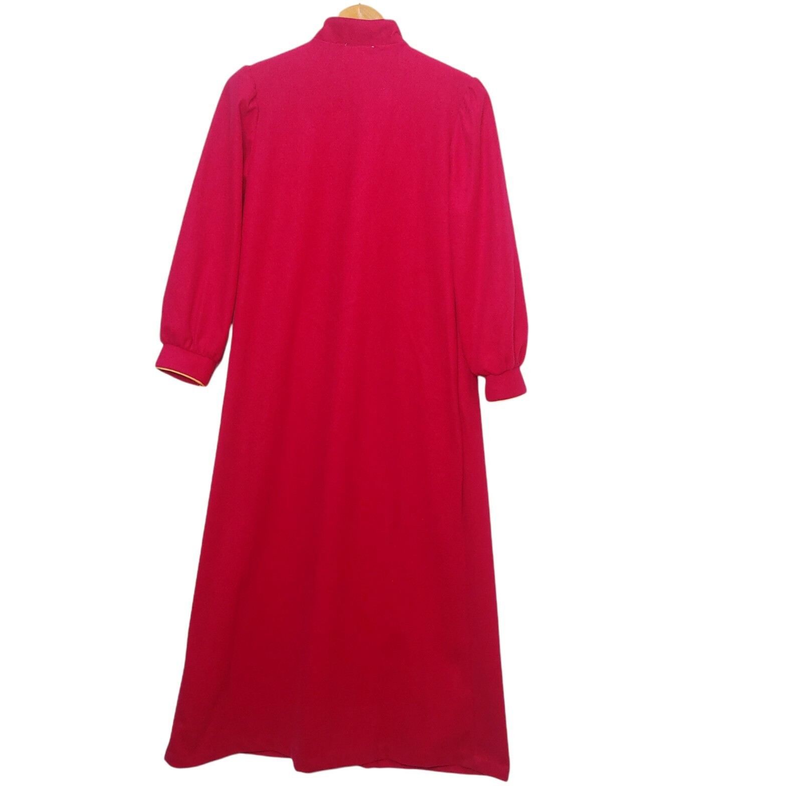 NOS Vintage Cachet S Velour House Coat Robe Eveningwear Pink Satin Floral NEW