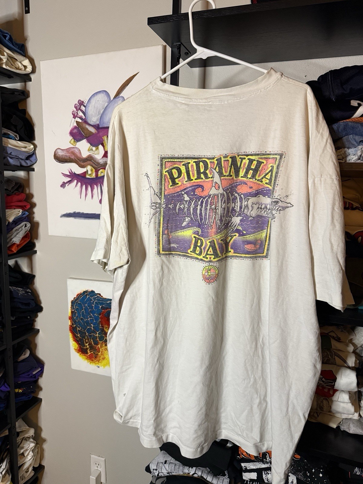 Vintage Piranha Bay Graphic T Shirt California Surf N Tees
