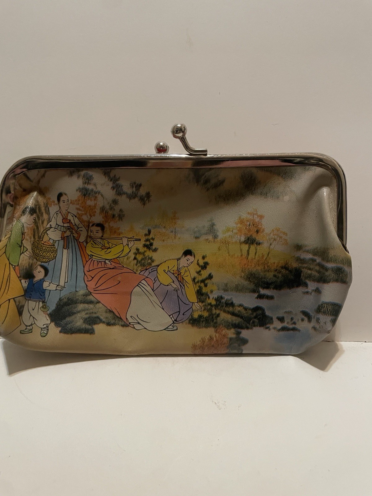 KOREAN TRADITIONAL CULTURAL LANDSCAPE COIN PURSE, WALLET VINTAGE