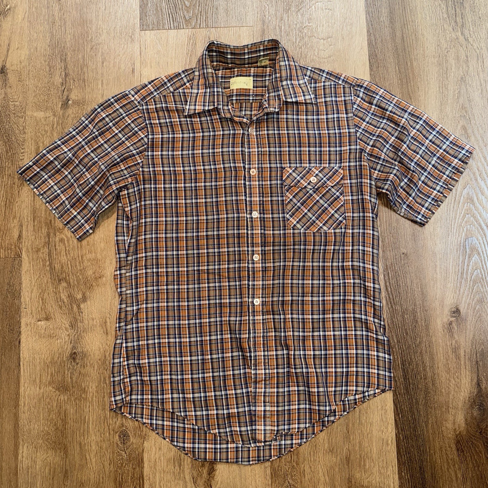 Vtg 70s Wedgefield Shirt Rockabilly Disco Dazed & Confused Hipster Mens Medium