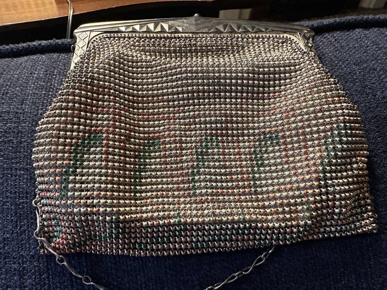 antique vintage whiting and davis mesh purse