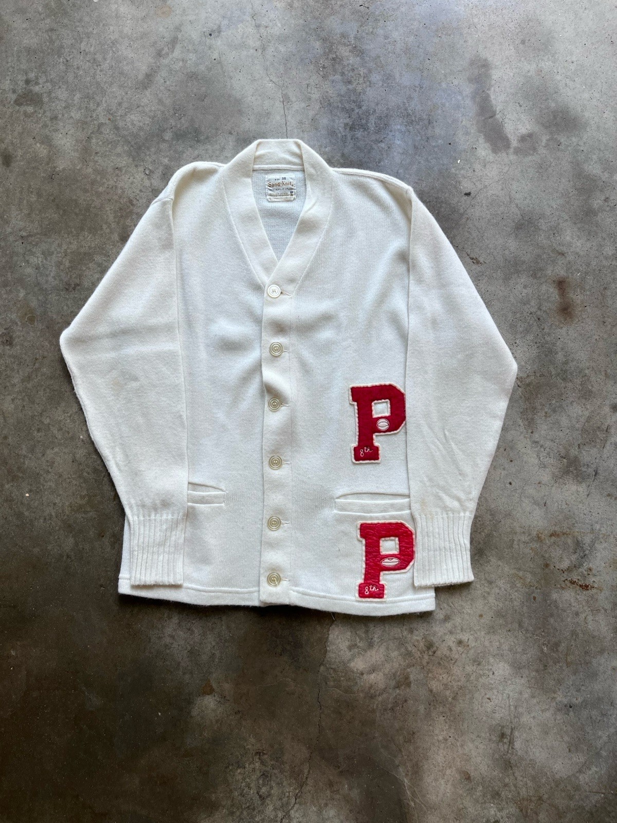 Vintage 1950s Philadelphia Varsity Cardigan Size Xl