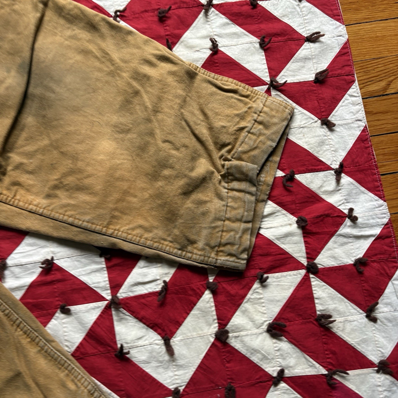 Vintage American Field Canvas Hunting Pants Mens As Is Worn Beige