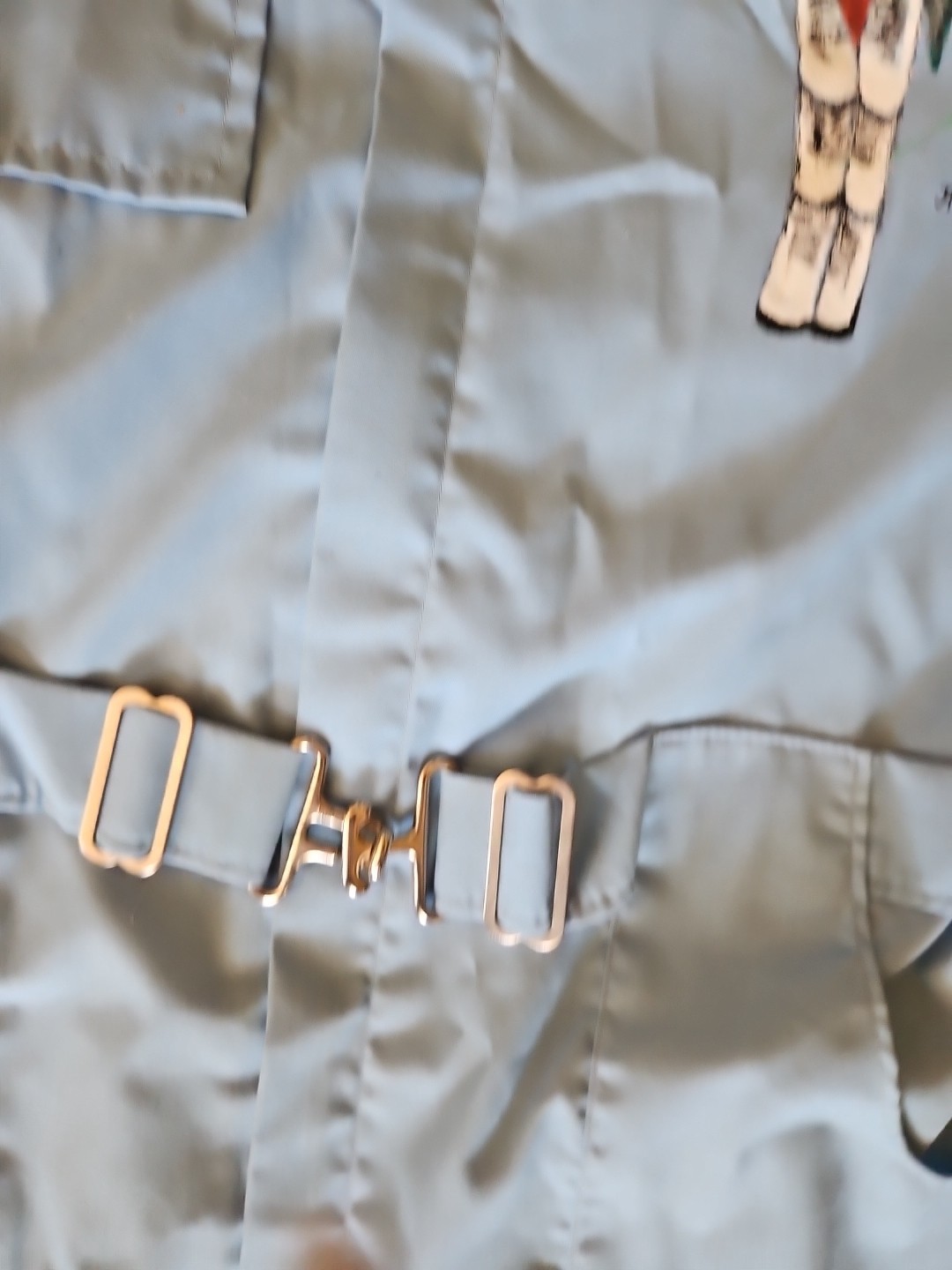 Vtg 70s Sears Work Leisure Blue Jumpsuit Coveralls With Painted Bird 40″ Chest