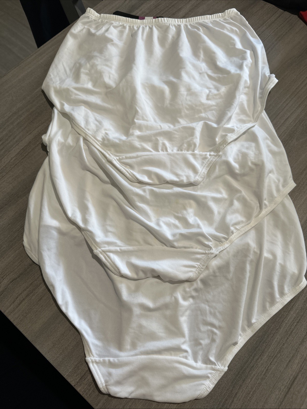 NWT OLGA Without a Stitch White Silky Smooth Comfort Brief Panties 3 Pairs XL/8