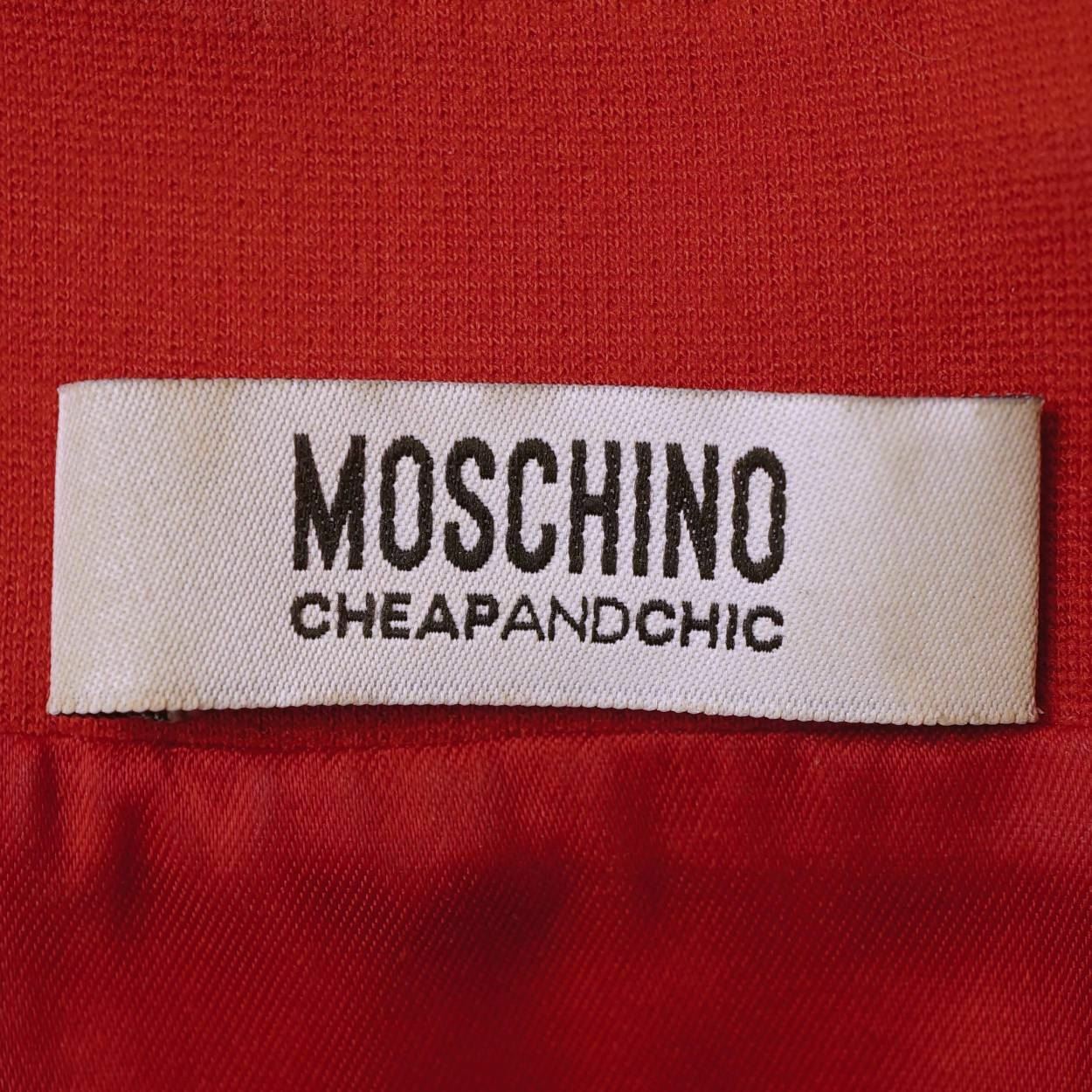 Vintage 1990s Moschino Cheap and Chic Red Dress Size Medium 8