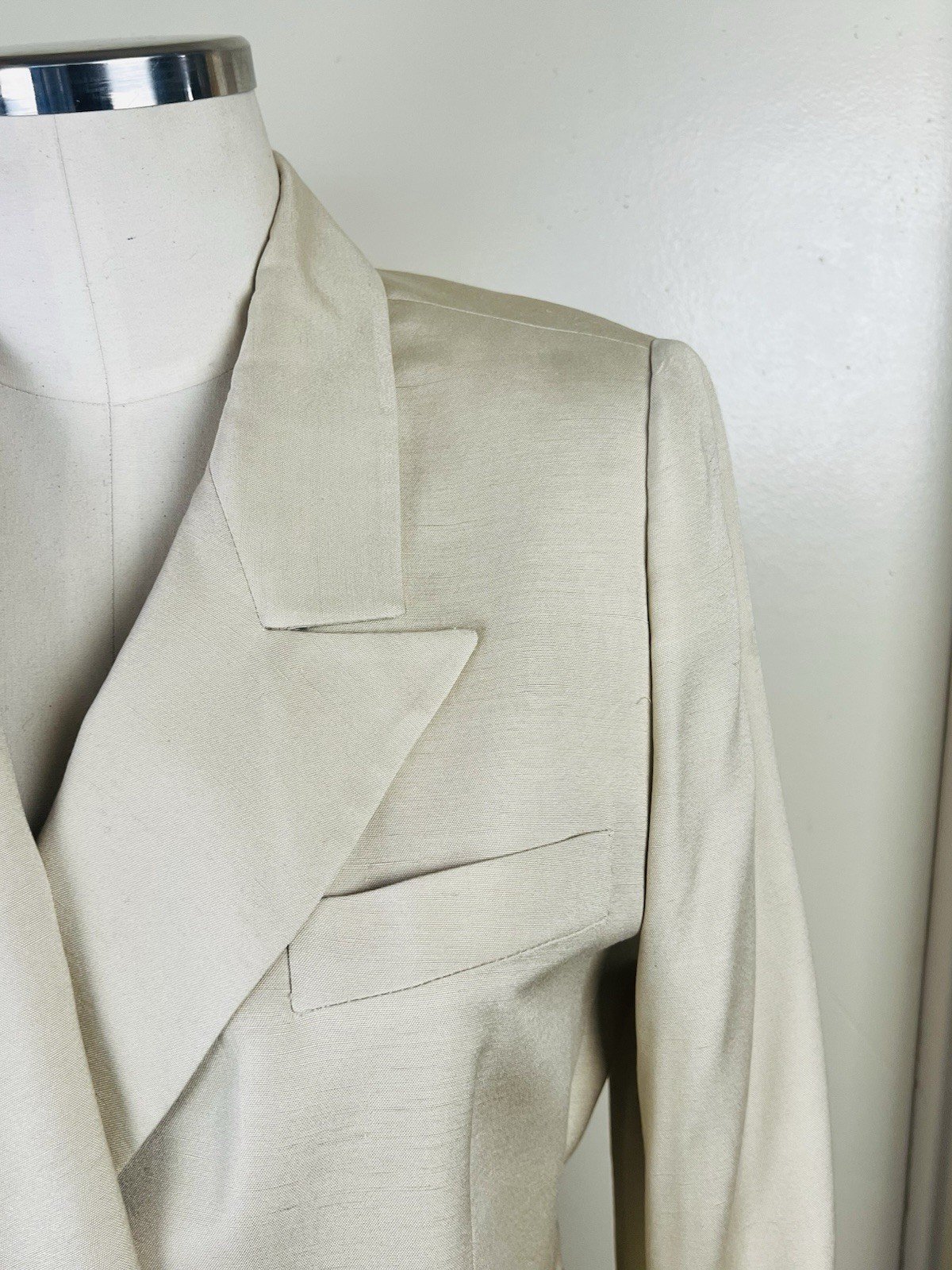 80’s Christian Dior Skirt Suit Women’s Sz:10 Cream/off White Prime Double Breast